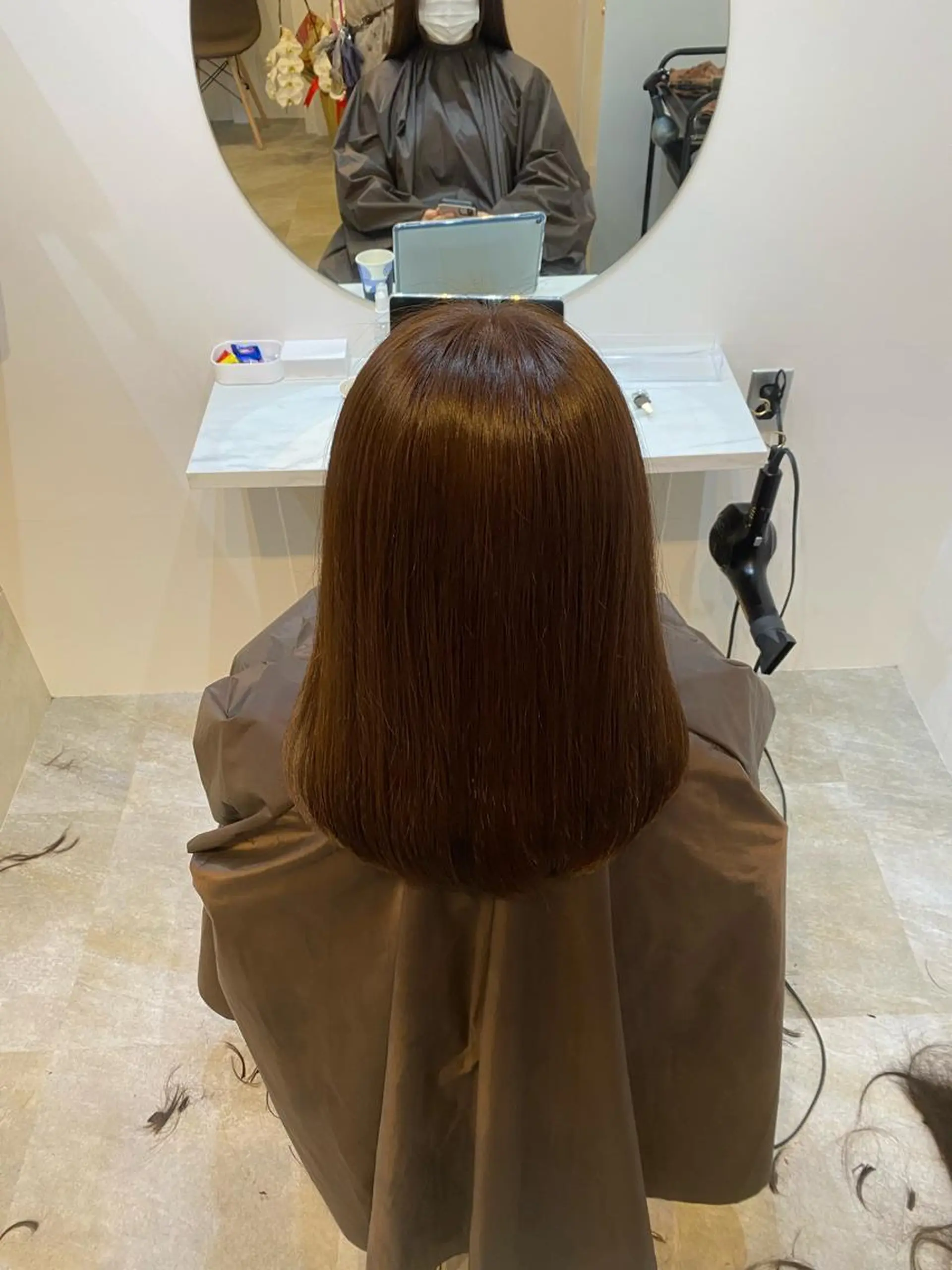 セミロング カット ヘアカラー トリートメント 【髪質改善　艶髪】 布川　莉穂のヘアスタイル