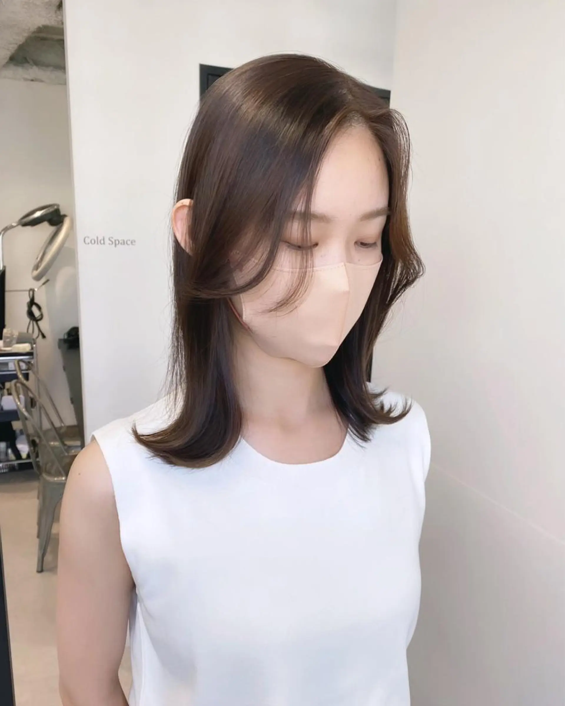 ミディアム カラー カット ヘアカラー マンツーマン半個室 tamuraのヘアスタイル