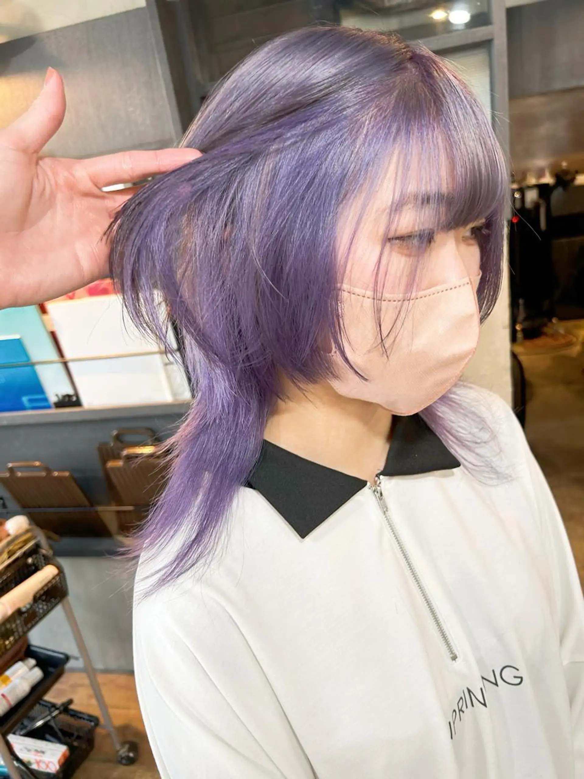 ミディアム カラー ヘアカラー トリートメント yoriダブルカラー 代表すがわらのヘアスタイル