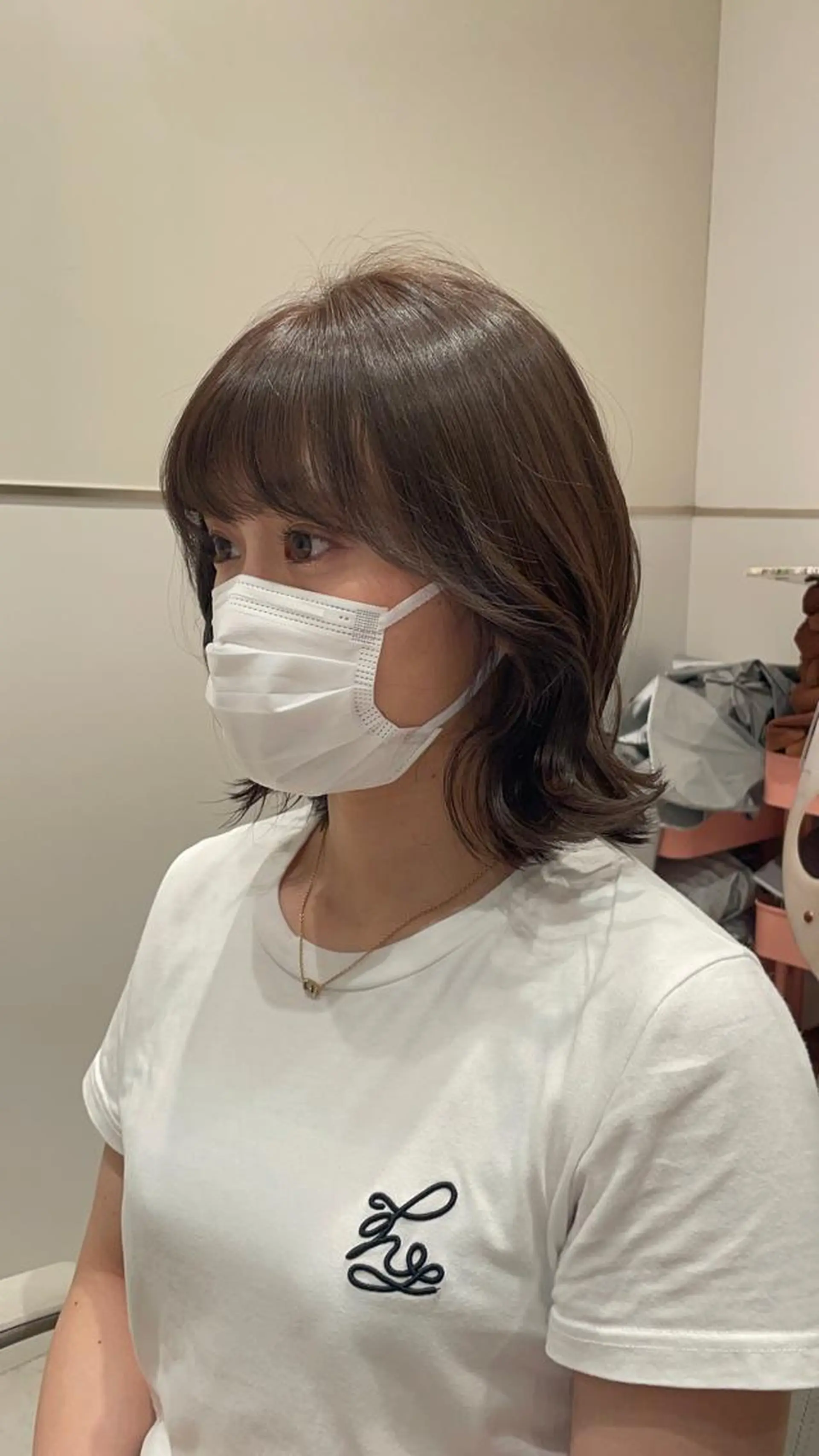 ショート カラー ヘアアレンジ Toiro所属・🤎小顔レイヤー /ベージュ🤎友香のヘアスタイル