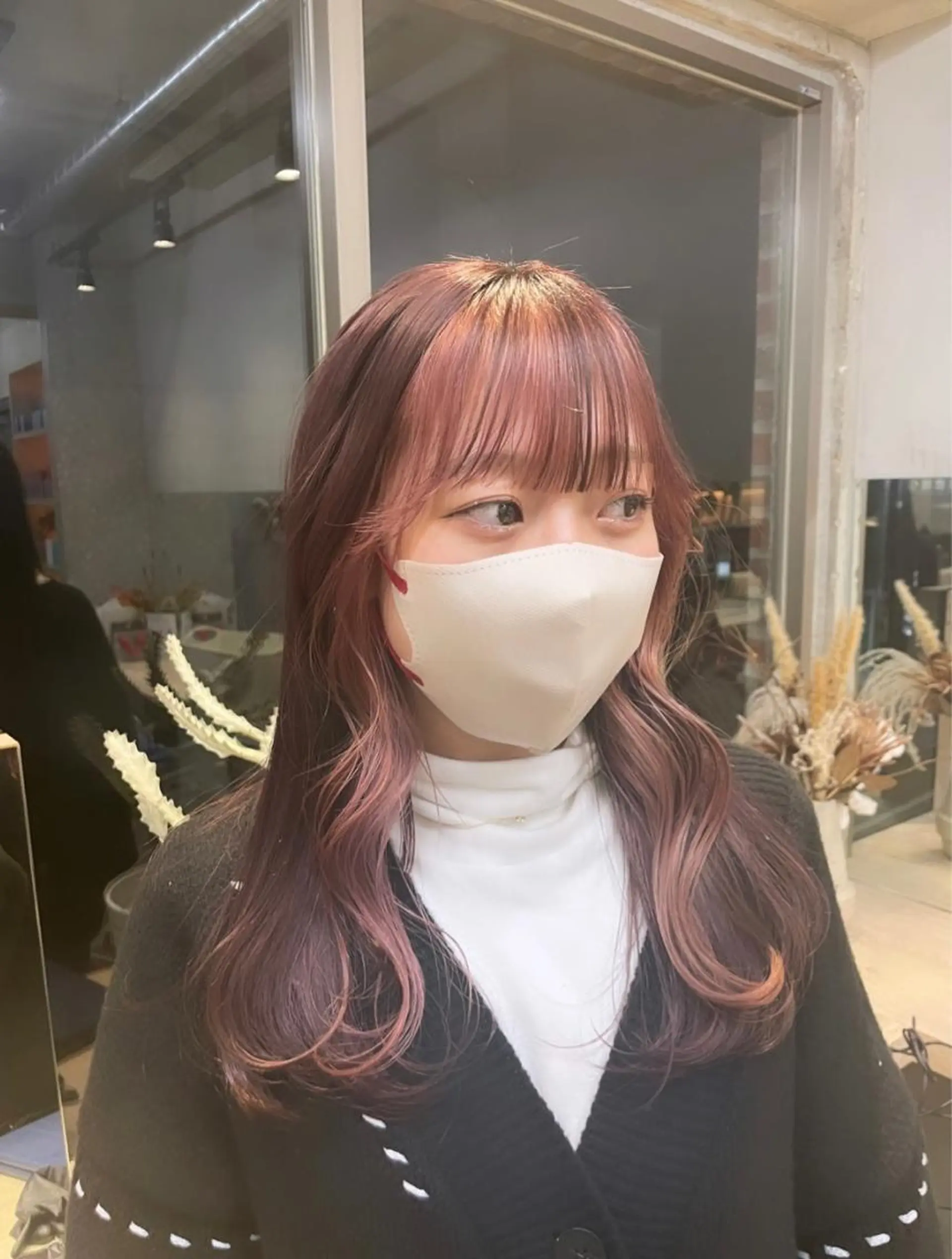 ロング カラー カシス ピンクカラー カットモデル募集 /RIOのヘアスタイル