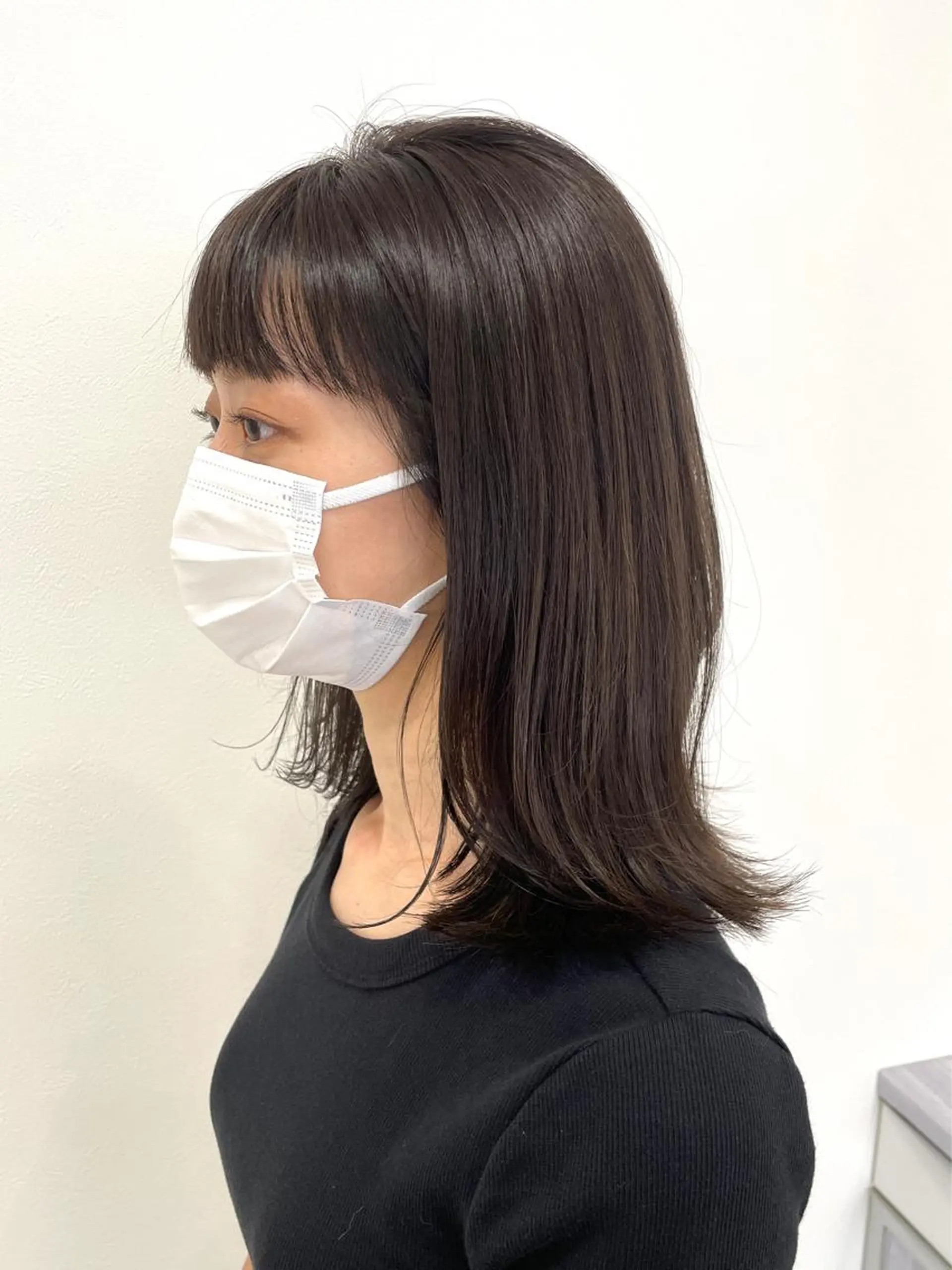 ミディアム 切りっぱなしロブ 💫cadre新小岩 Kaori💫のヘアスタイル