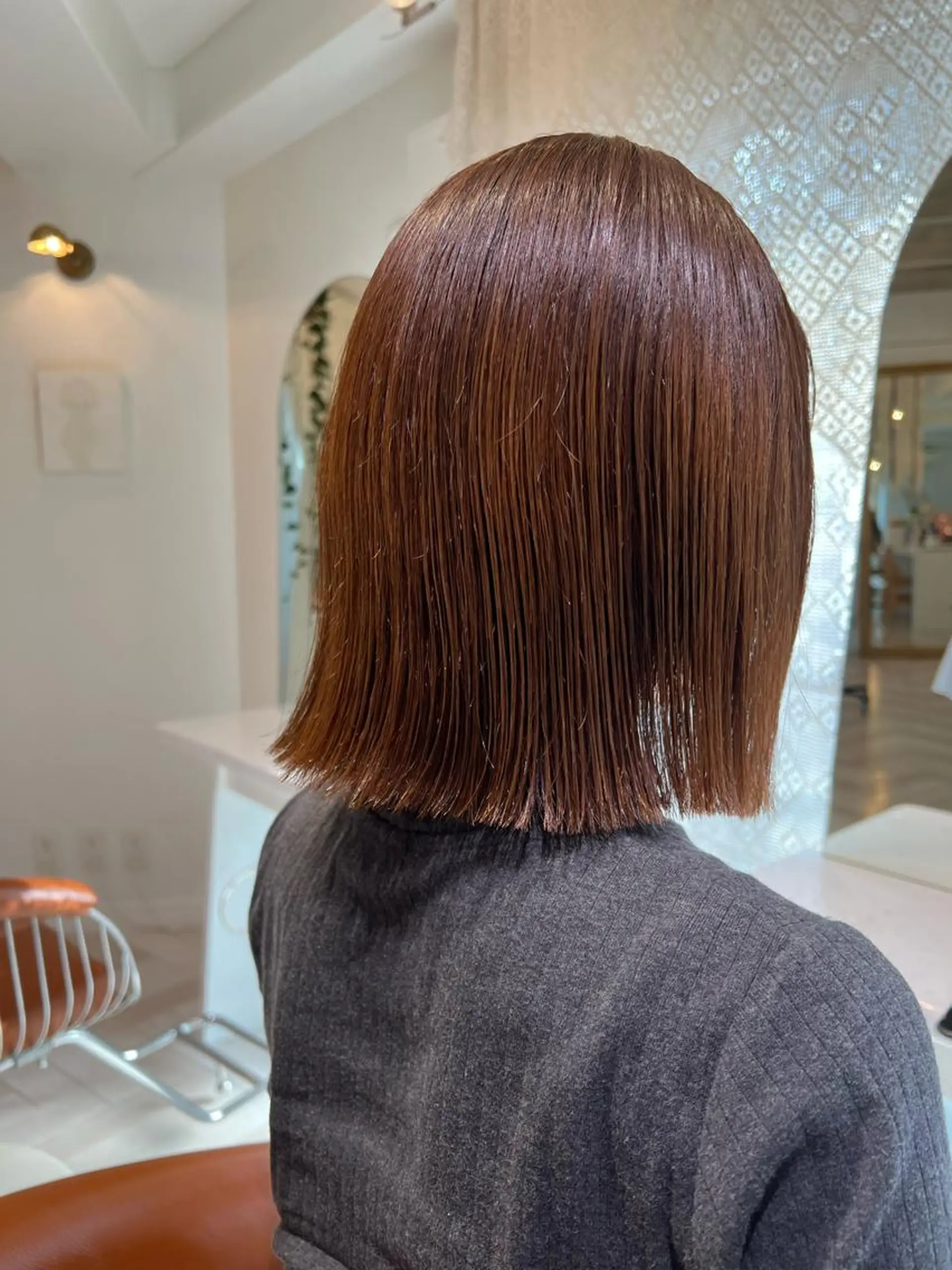 ミディアム ブリーチカラー🎀 韓国風/寺門美優のヘアスタイル