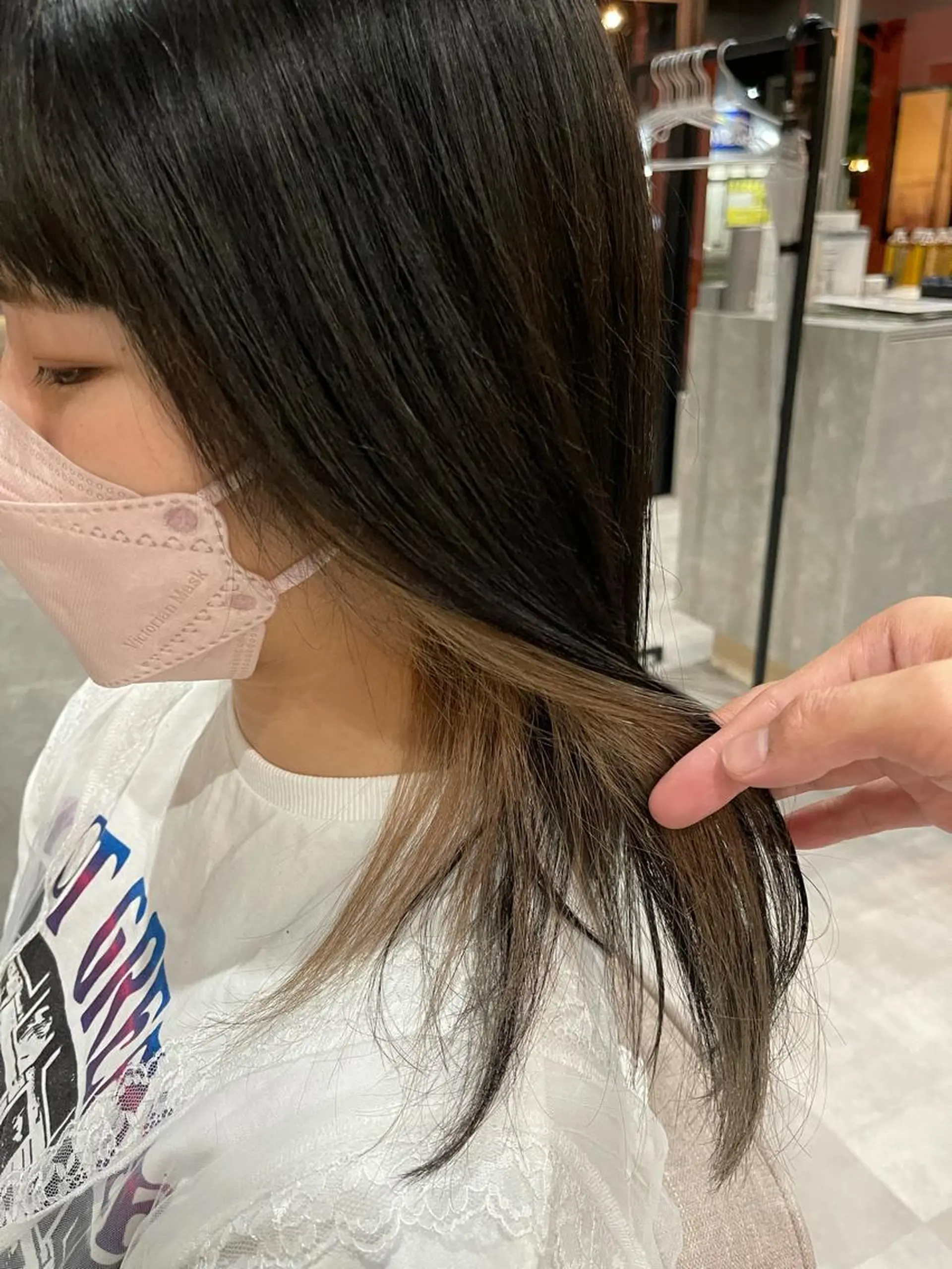 セミロング カラー カット ヘアカラー トリートメント 一ノ瀬 暁のヘアスタイル