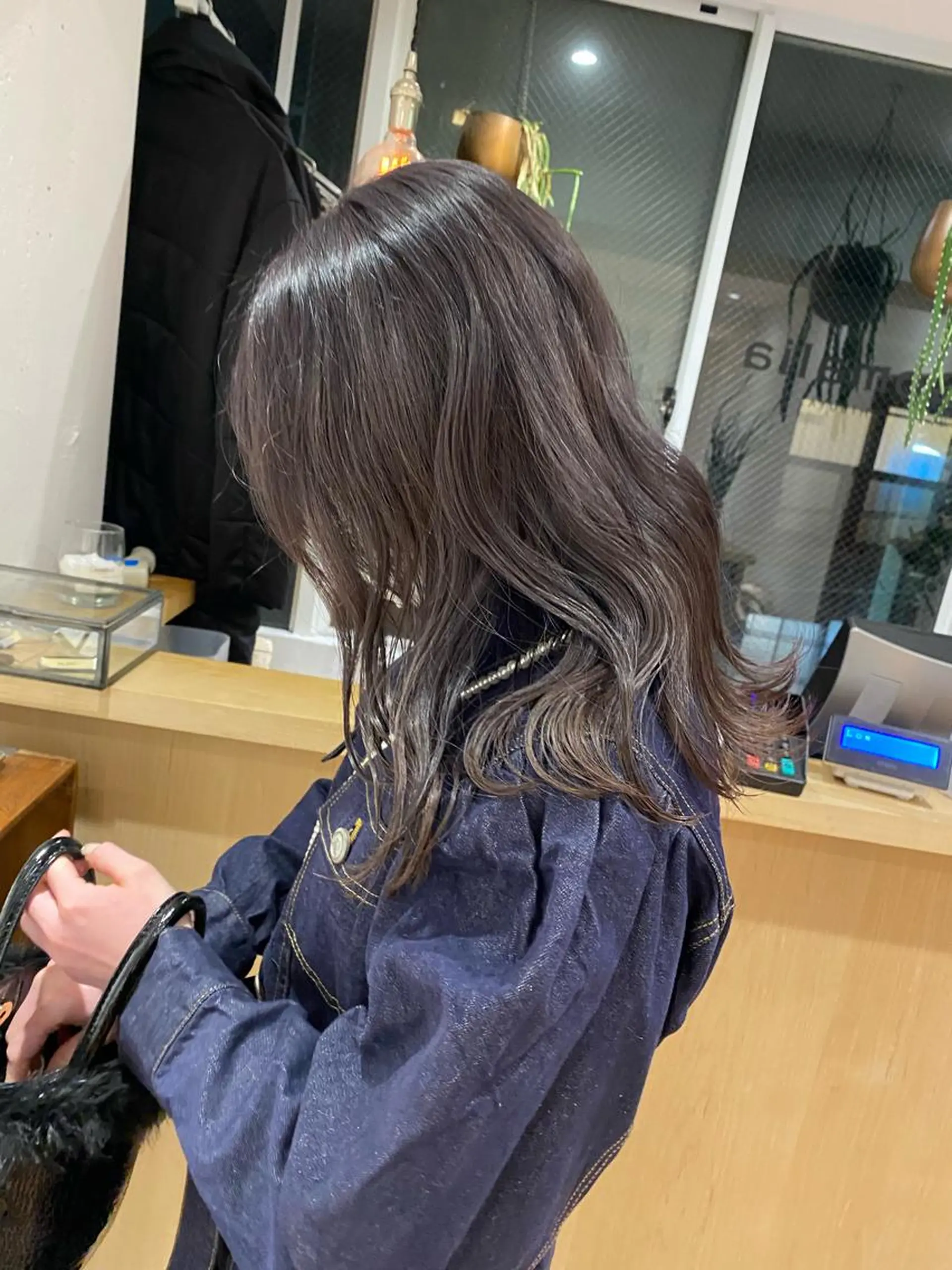 セミロング カラー グレージュ ラベンダーカラー ラベンダーグレージュ ラベンダーグレー Lomalia 🤍🫧/makoのヘアスタイル