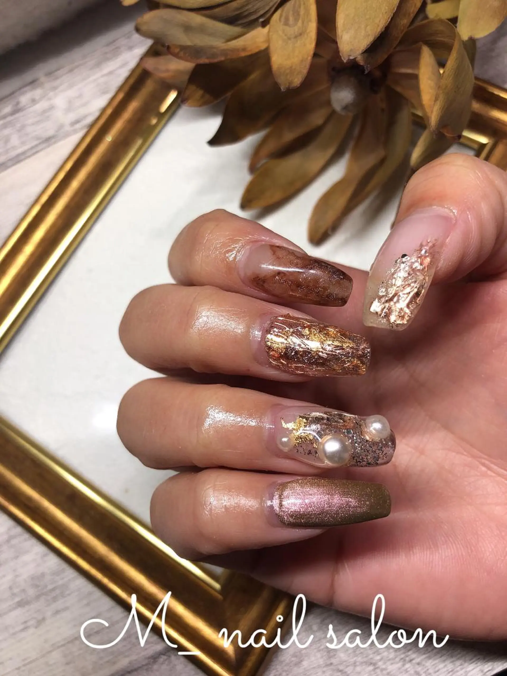 ネイル スカルプネイル ハンドネイル M_ nail salonのネイルデザイン