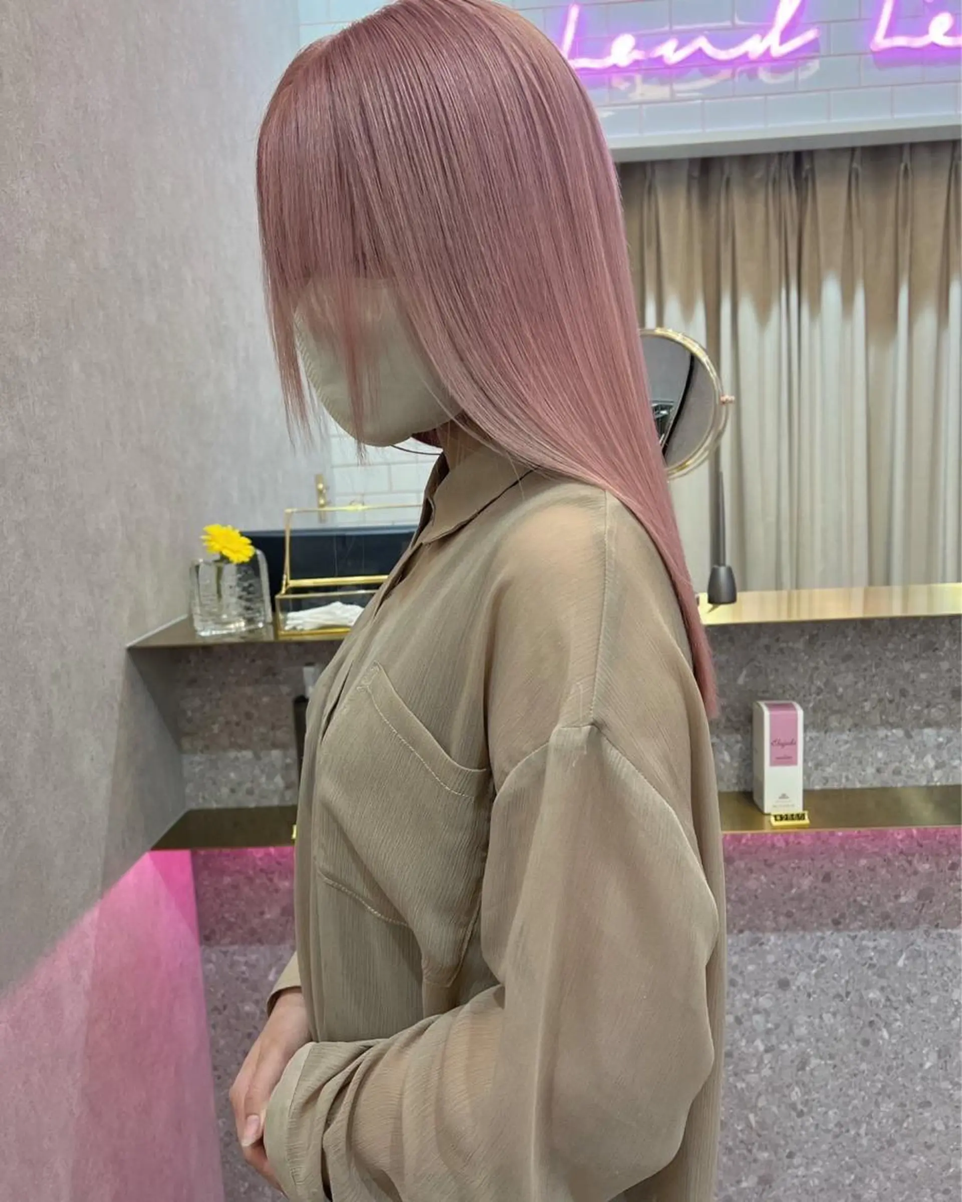 ロング カラー ブリーチ ピンクカラー カット ヘアカラー トリートメント 髪質改善/ボブ/ レイヤー❣️yuiのヘアスタイル