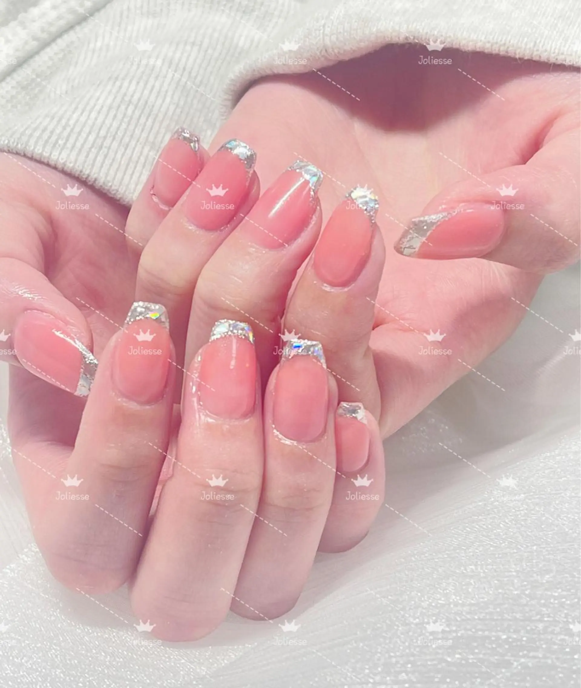 ネイル フレンチネイル ガラスフレンチ Joliesse nail salonのネイルデザイン