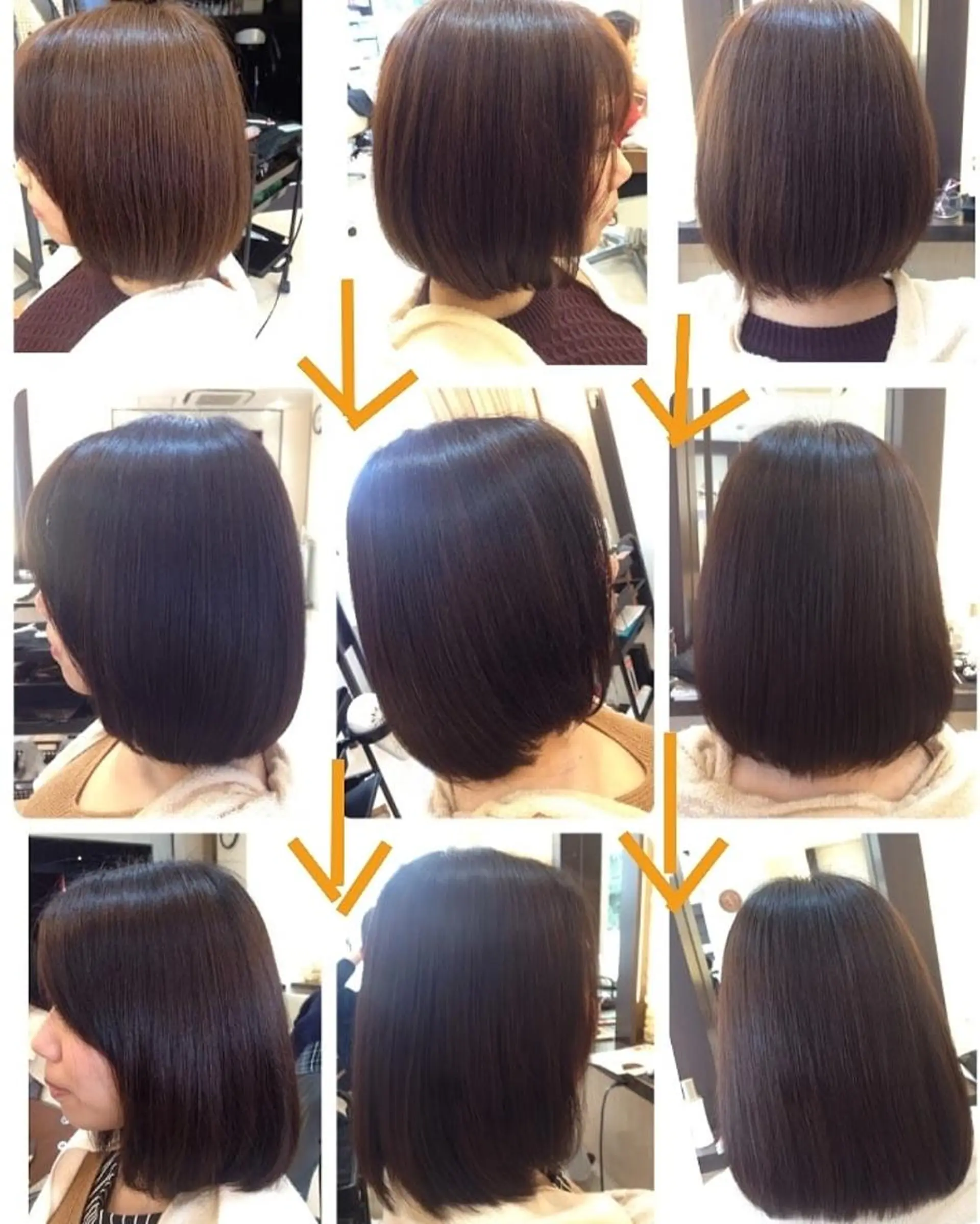 カラー ミディアム 伸ばしかけ 安藤 理香のヘアスタイル