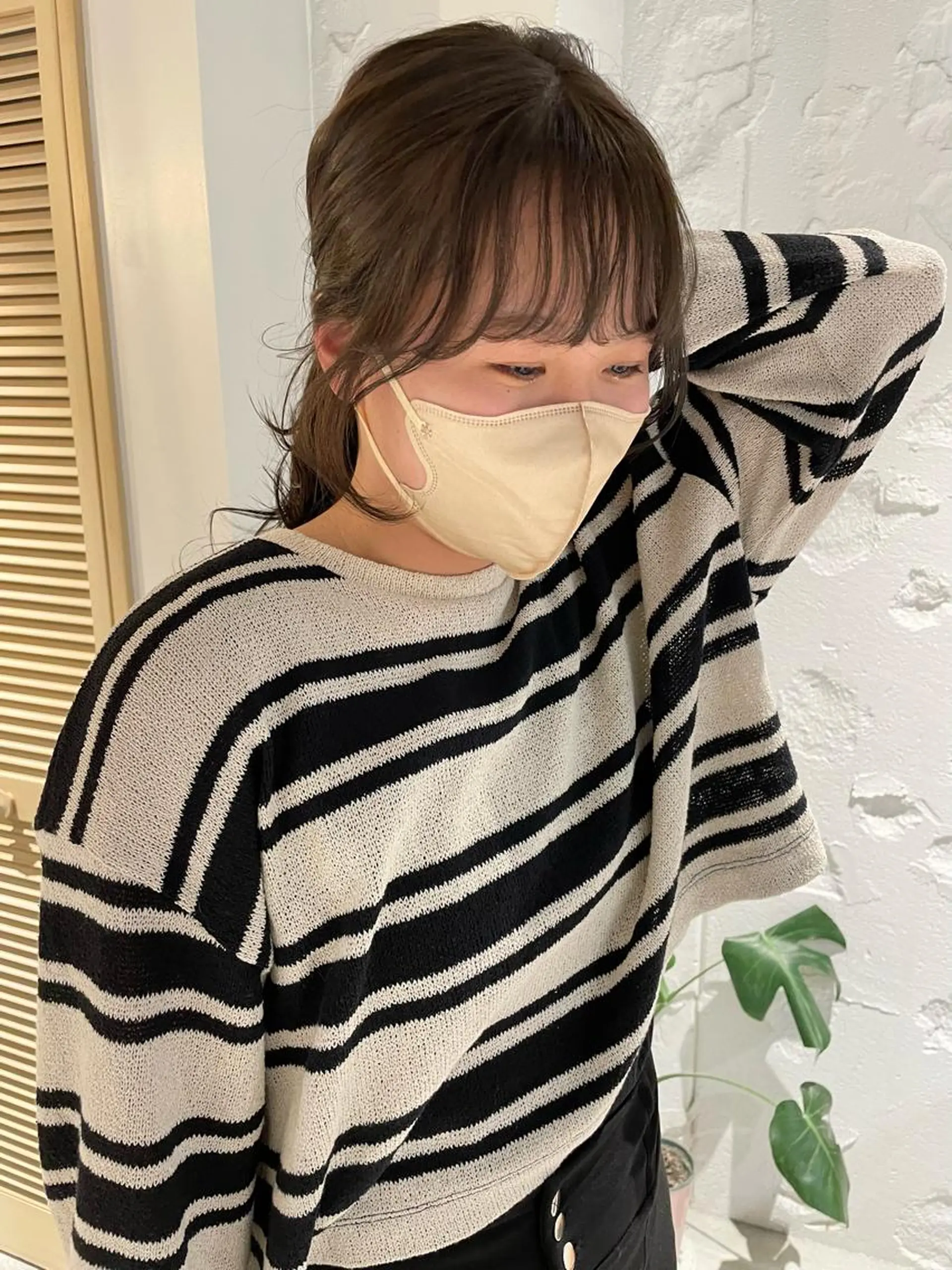 セミロング カラー アッシュ ベージュカラー ブリーチ ブラウンカラー ショコラベージュ 🩰オリーブ/ ベージュ松本咲花🩰のヘアスタイル