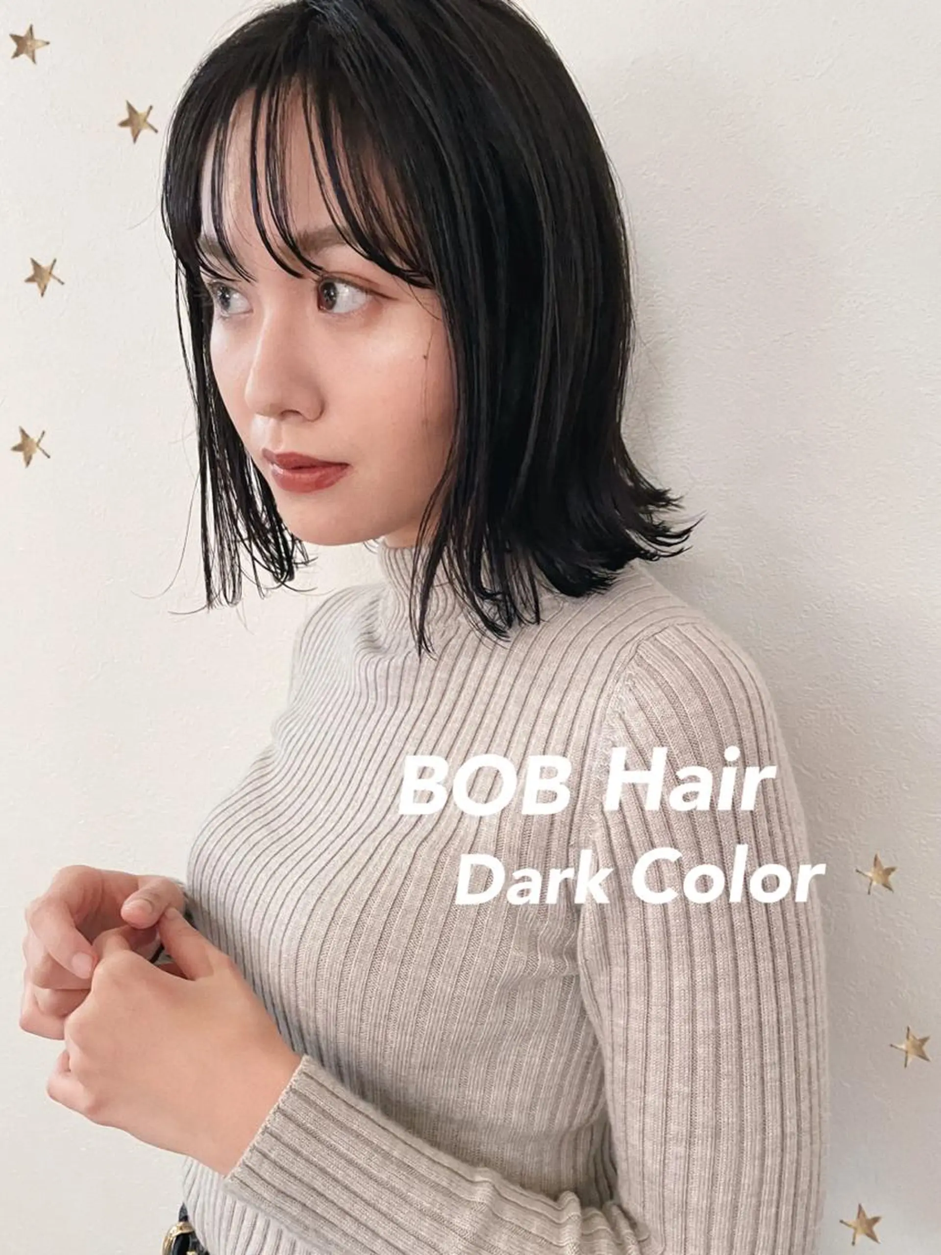 ミディアム カット ヘアカラー 市川 千夏のヘアスタイル