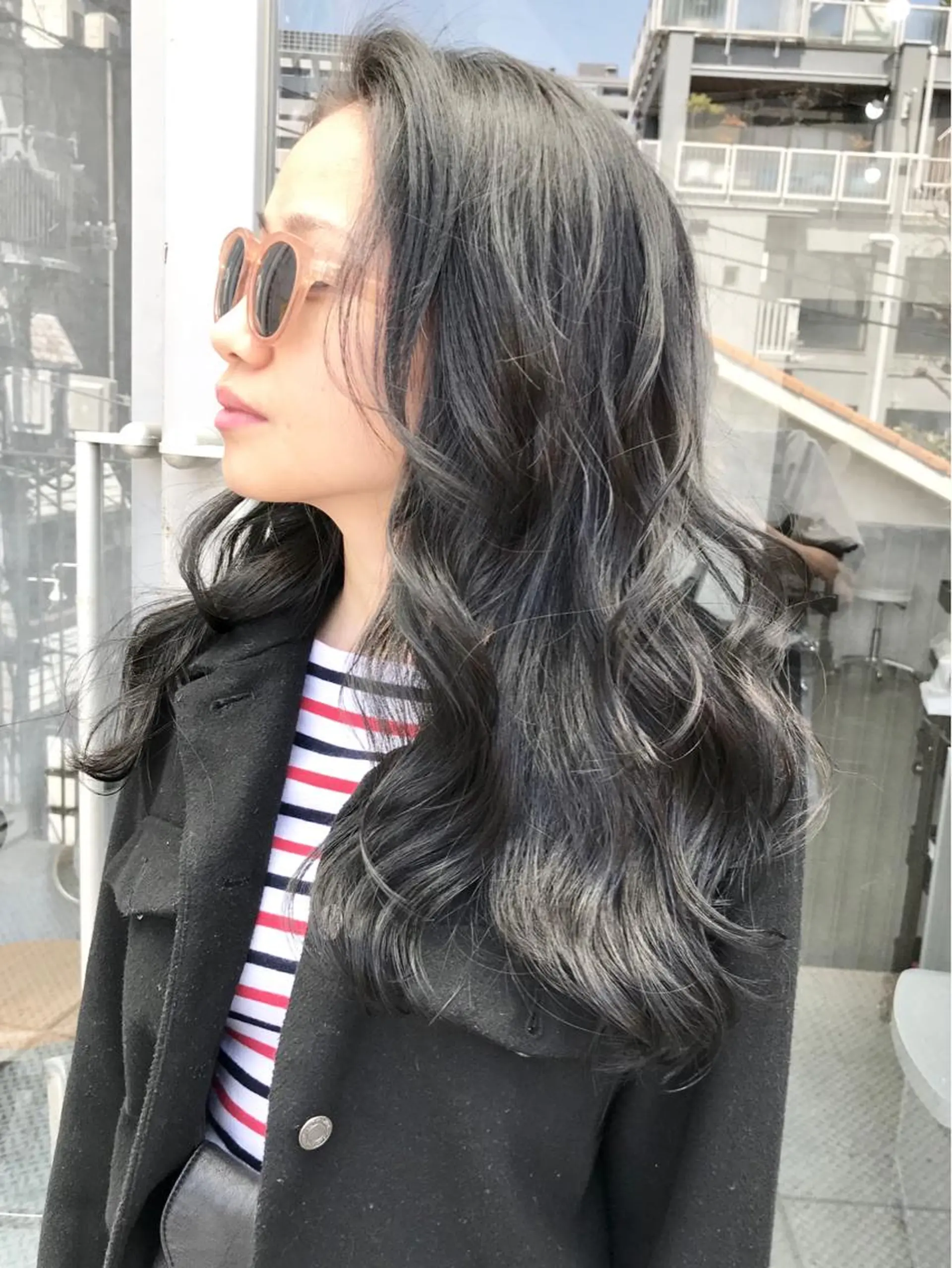 セミロング カラー グレージュ TOMOYA/ ショート、レイヤーのヘアスタイル