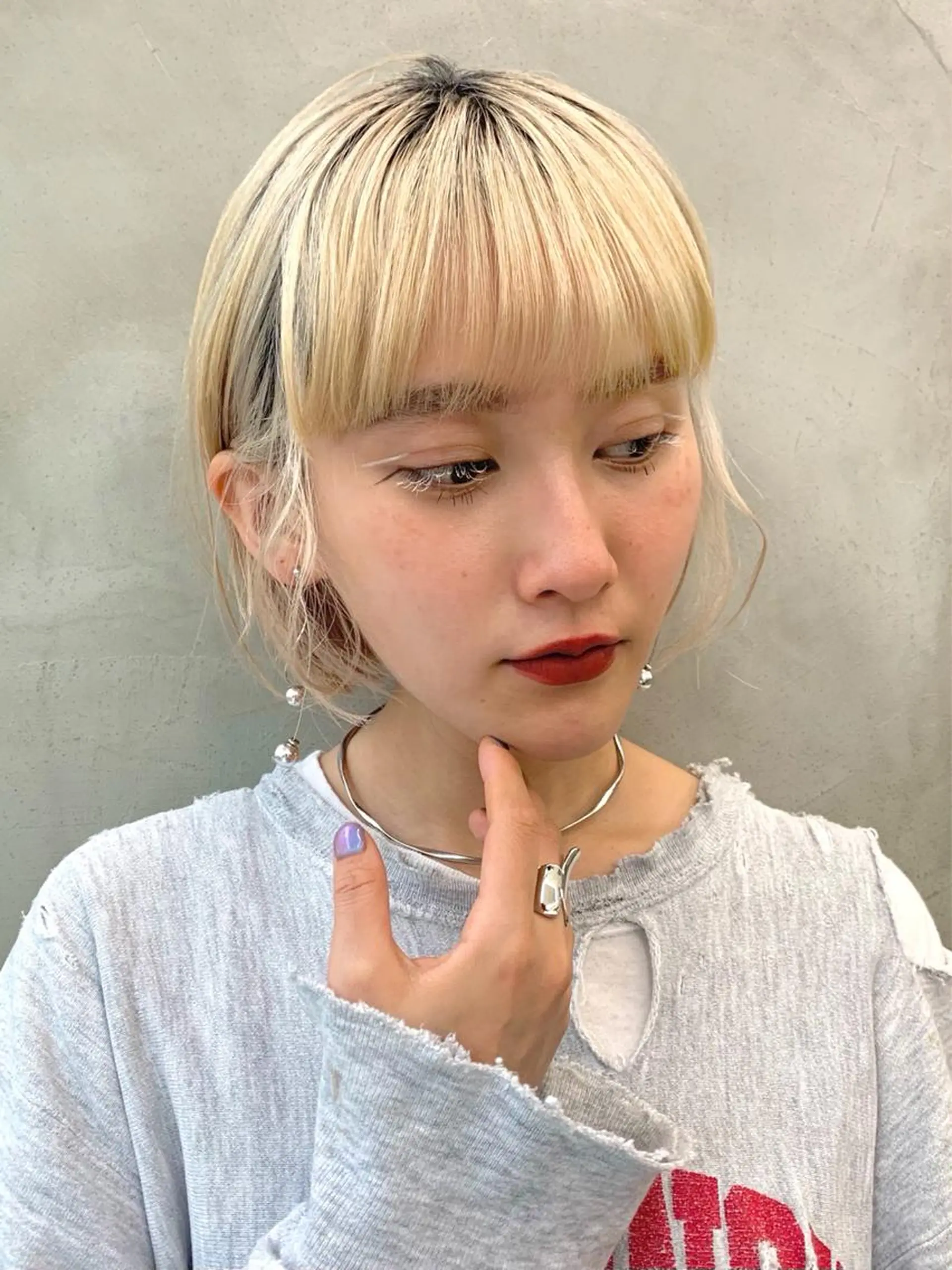 ショート ヘアカラー トリートメント ヘアセット 🌿似合わせ透明感 カラー松本朋幸🌿のヘアスタイル