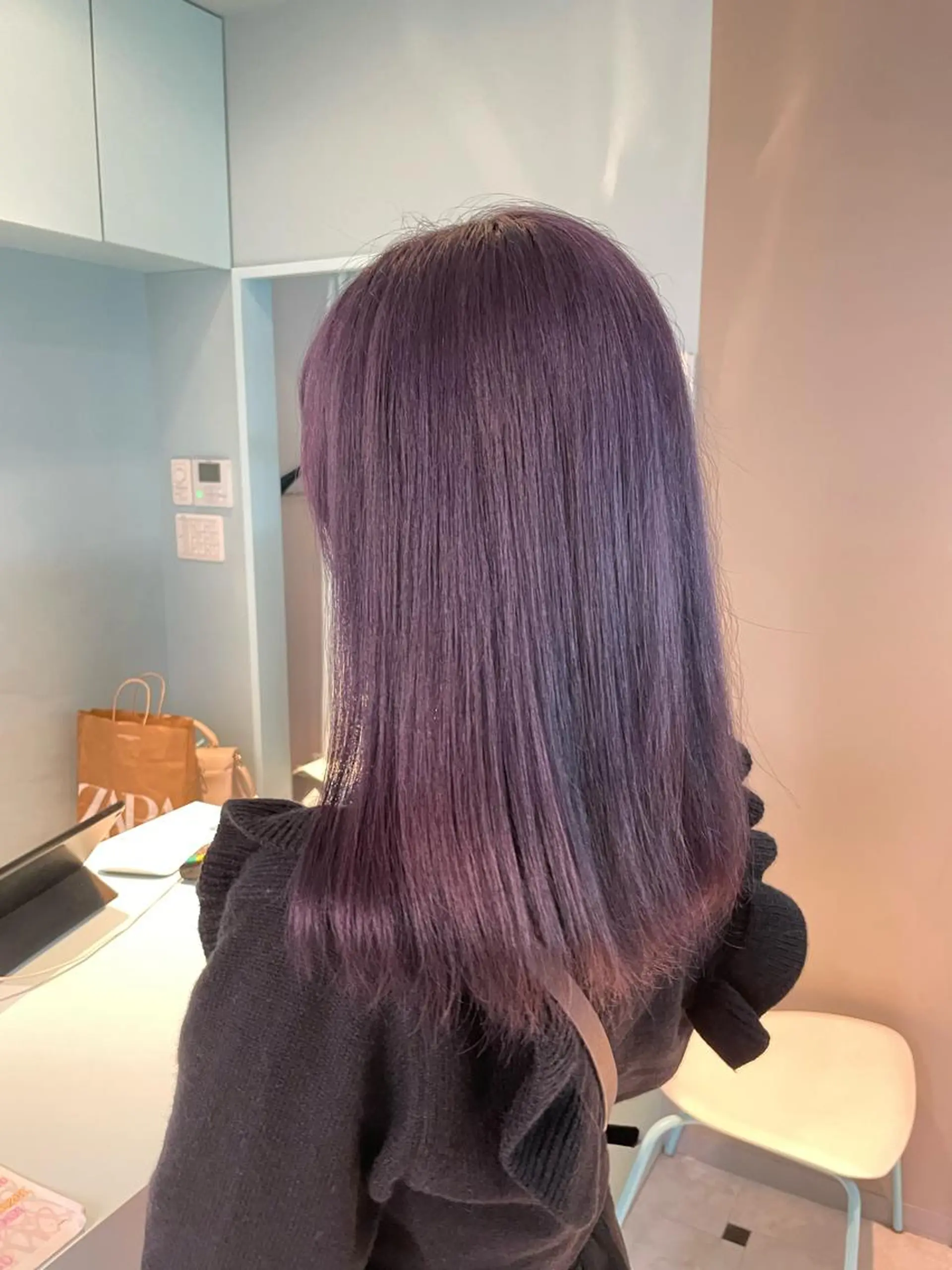 ロング ウルフカットマスター みつきのヘアスタイル
