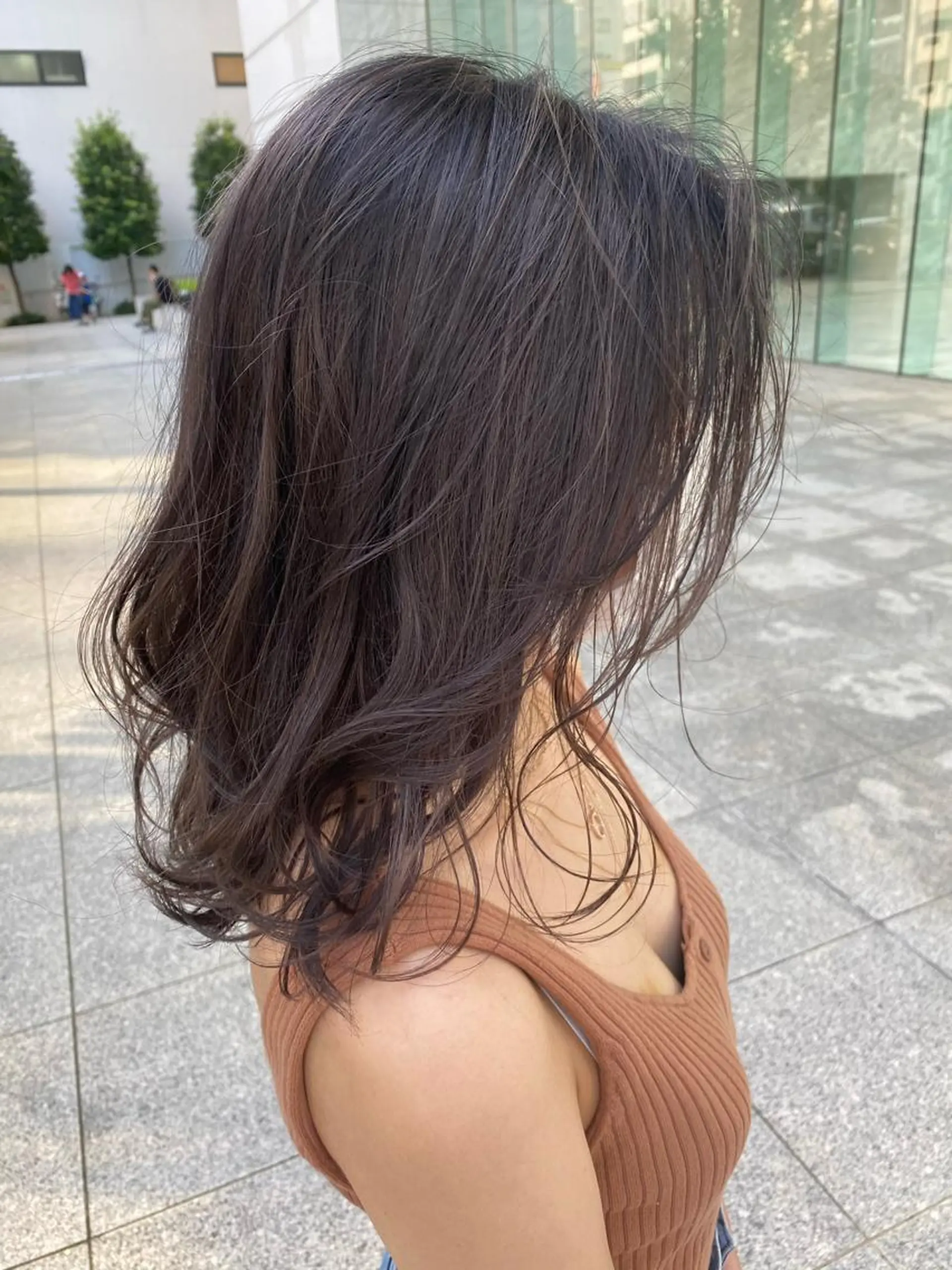 セミロング カラー ハイライトカラー ハイライト 似合わせ専門美容師 なかじまのヘアスタイル