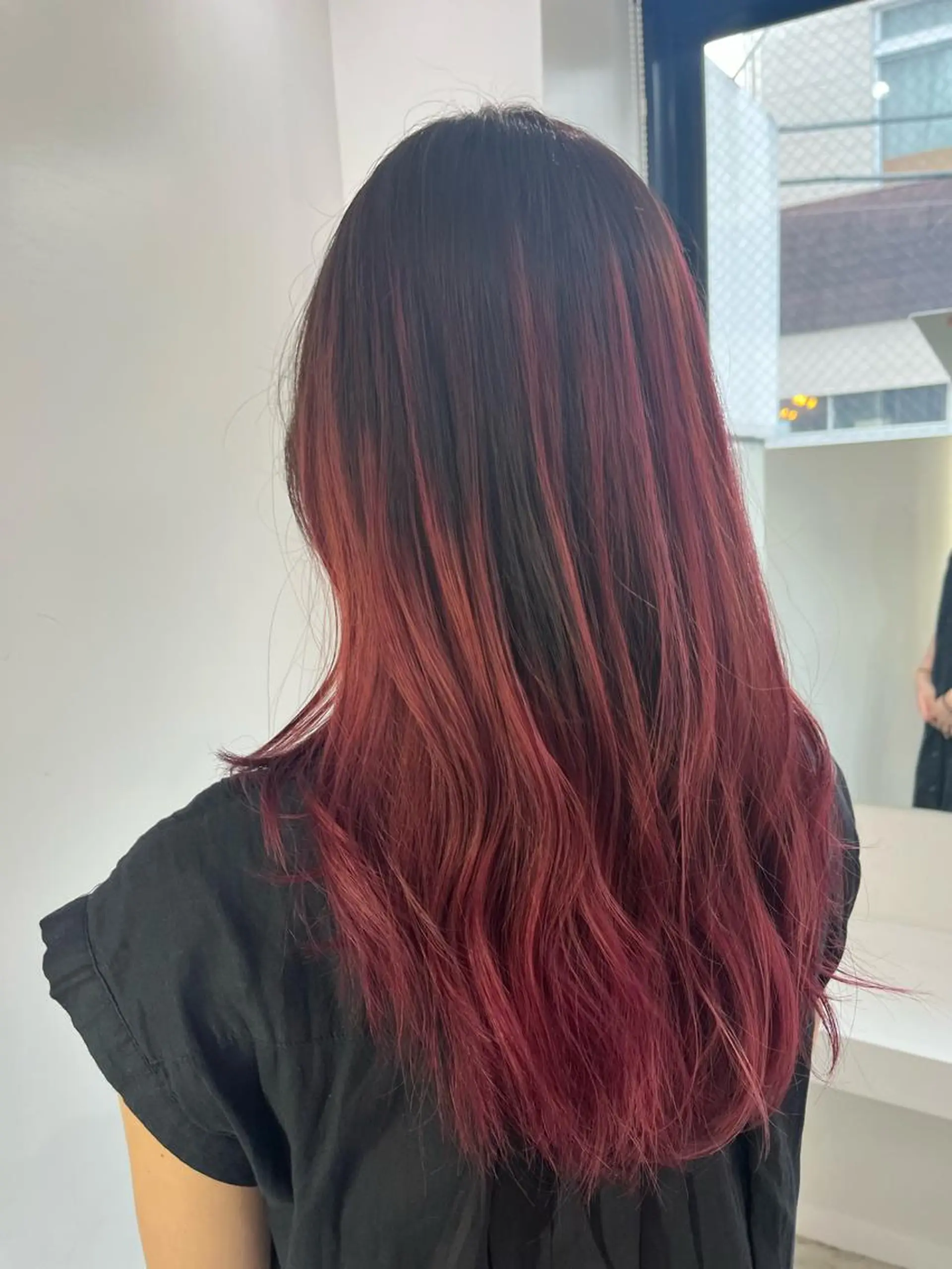 セミロング カラー ヘアアレンジ カット ヘアカラー トリートメント ハイトーンを育てる ブリーチカラー/牧原のヘアスタイル