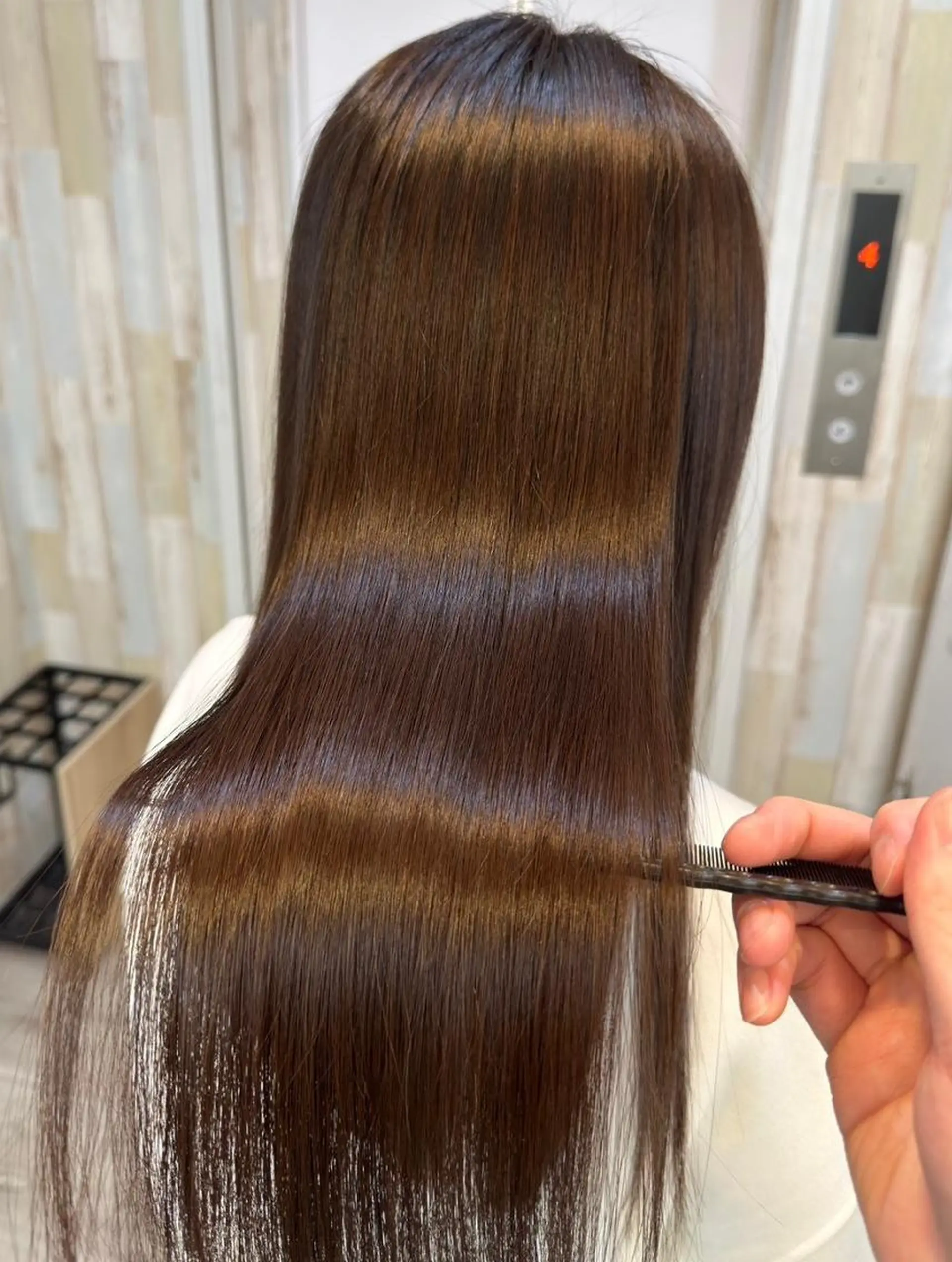 ロング 髪質改善 レイヤーカット ロング 似合わせカット 縮毛矯正 カット 縮毛矯正 トリートメント N° anfeel 渋谷🪞🫧のヘアスタイル