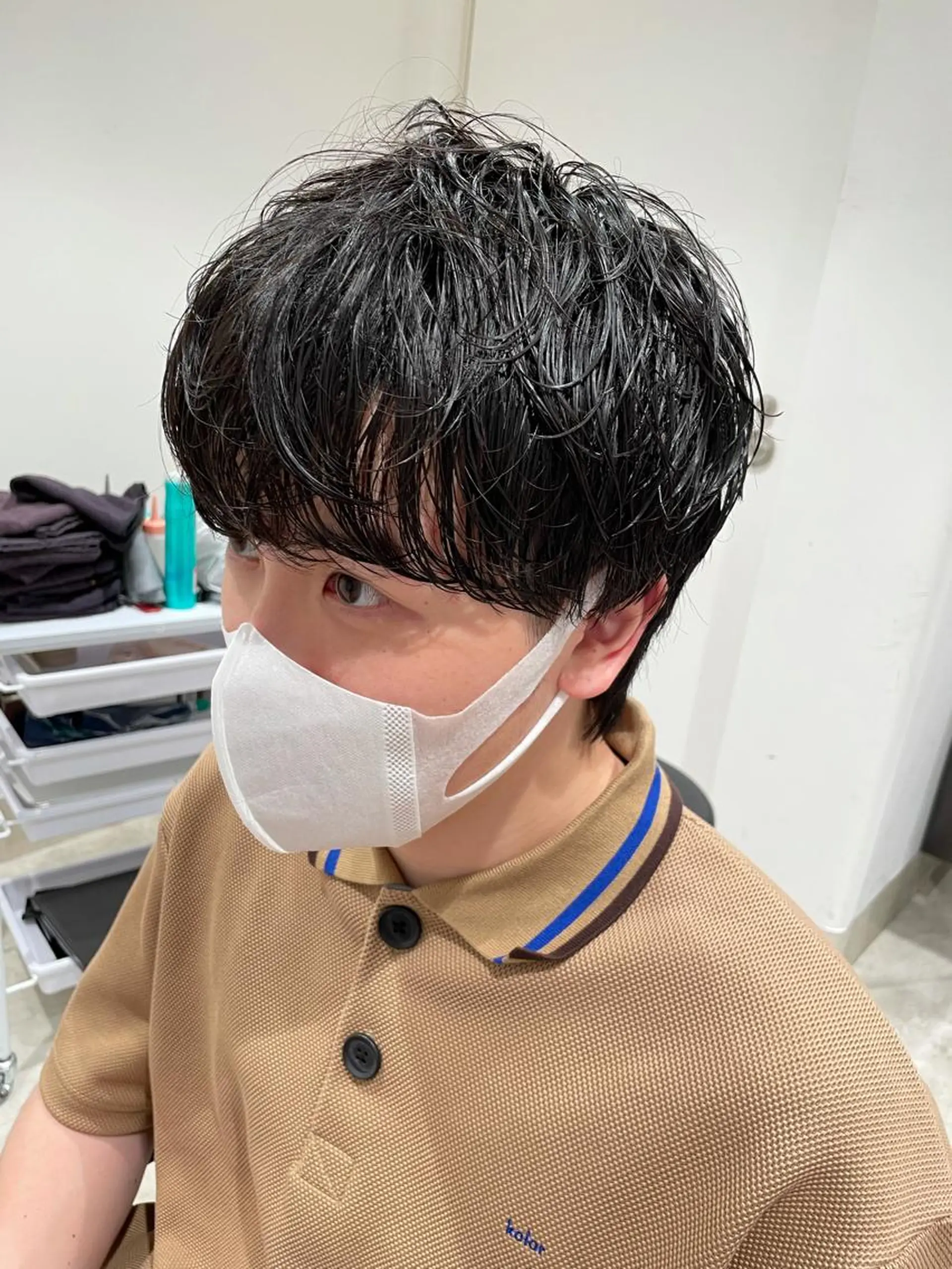 ショート カラー パーマ ヘアアレンジ メンズ パーソナルカラー合わ せたカラー🤍なつみのヘアスタイル