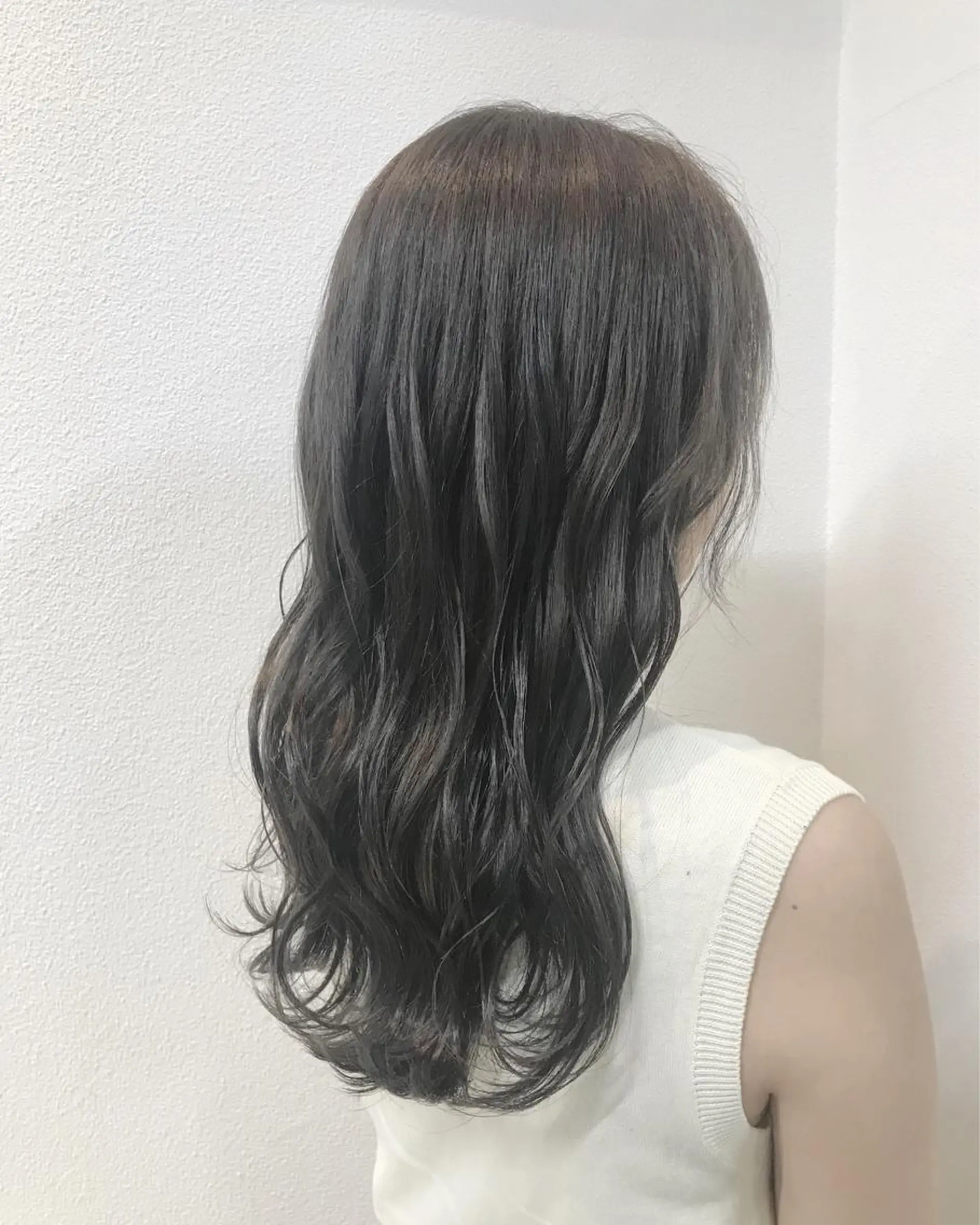ミディアム カラー ヘアアレンジ ブルーカラー ブルージュ カット ヘアカラー トリートメント GiseL天神カラー 髪質改善/ブリーチのヘアスタイル