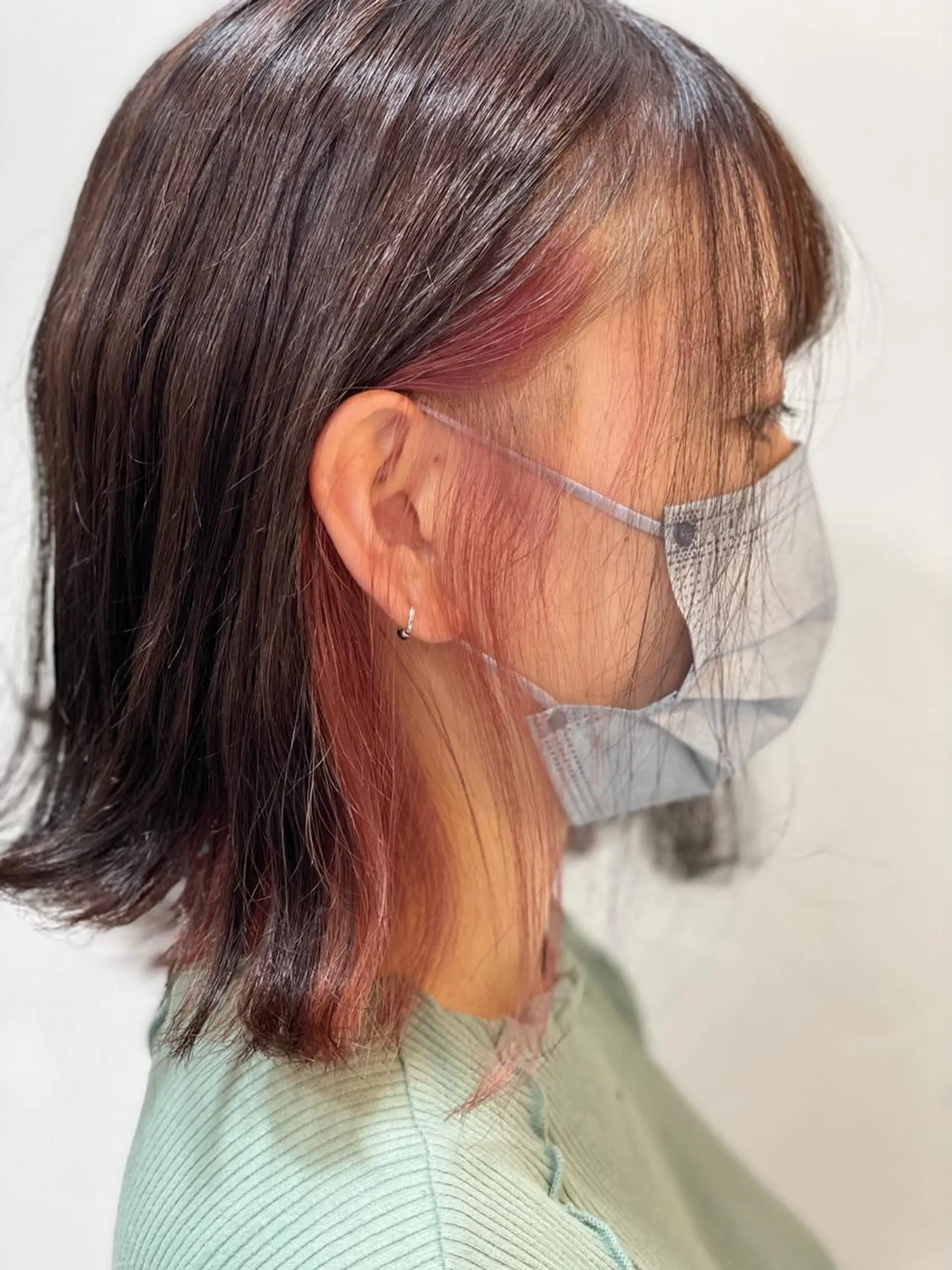 ミディアム カラー インナーカラー ピンクカラー 🌼杉田 胡桃🌼のヘアスタイル