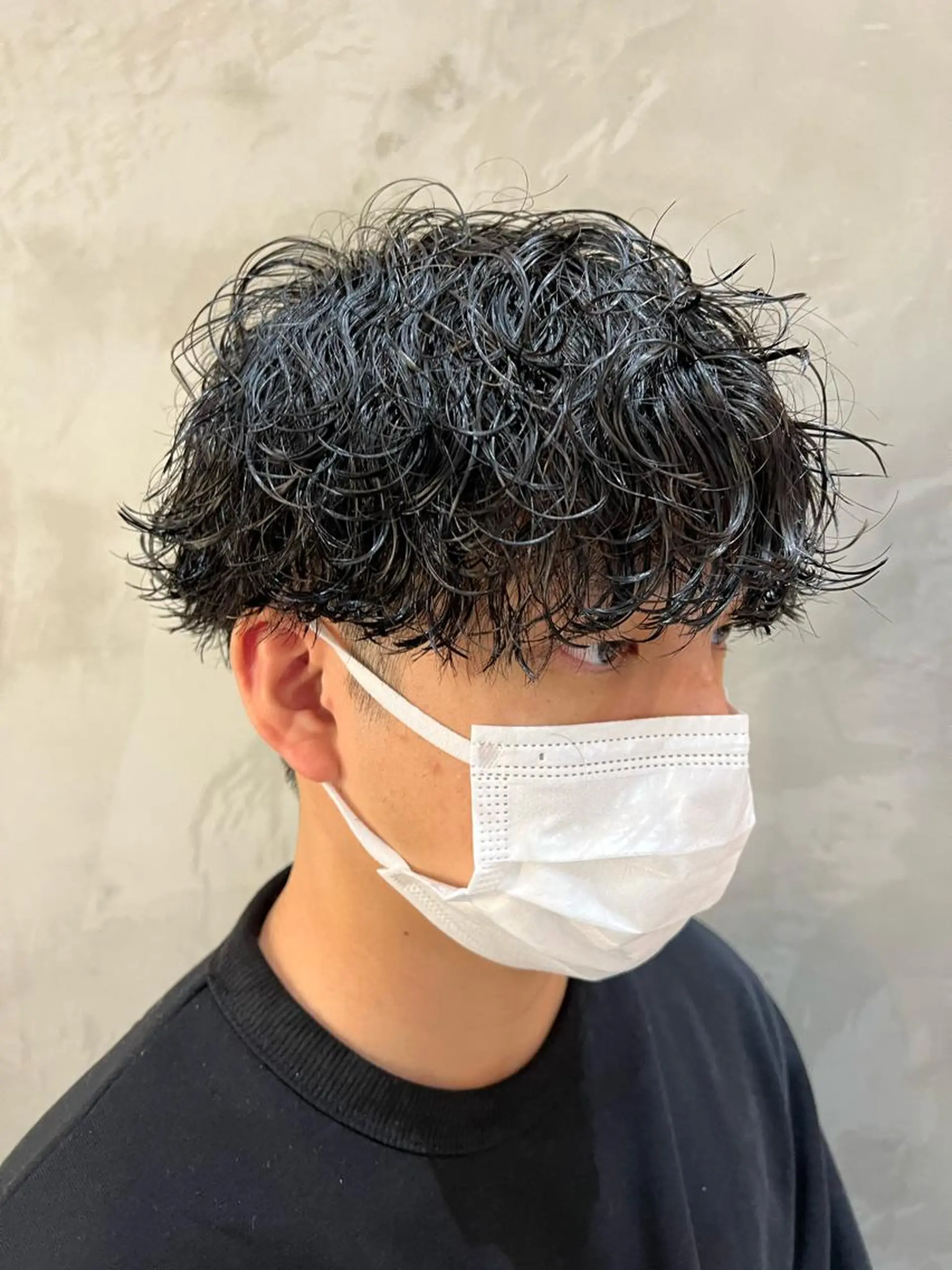 ショート パーマ メンズ カット パーマ トリートメント 波巻きスパイラルパー マ/シャドウパーマ駿のヘアスタイル