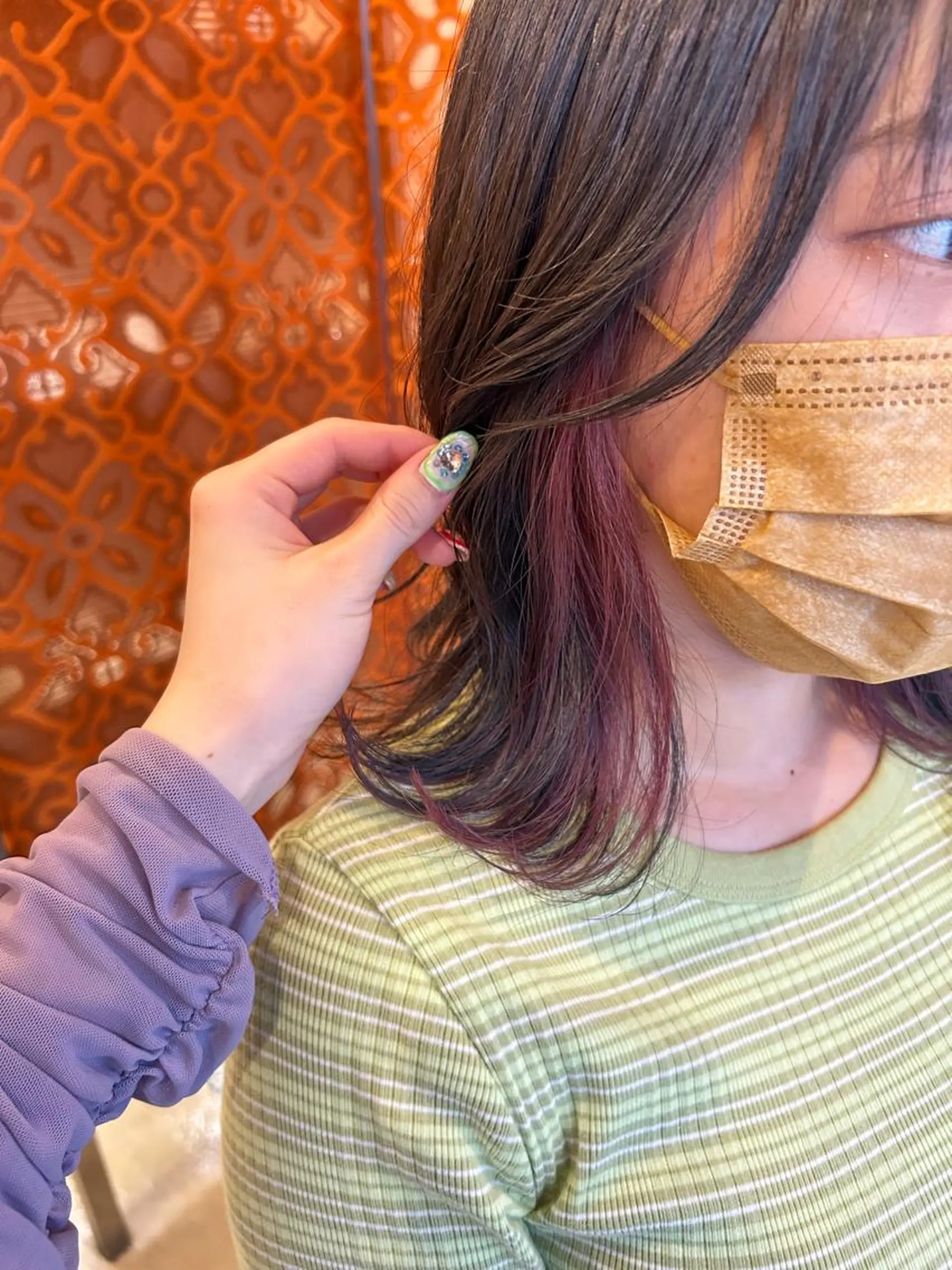 ミディアム カラー バレイヤージュ ブリーチ ケアブリーチ 透明感カラー デザインカラー 💙ルル💙 ハイトーン/レイヤーのヘアスタイル