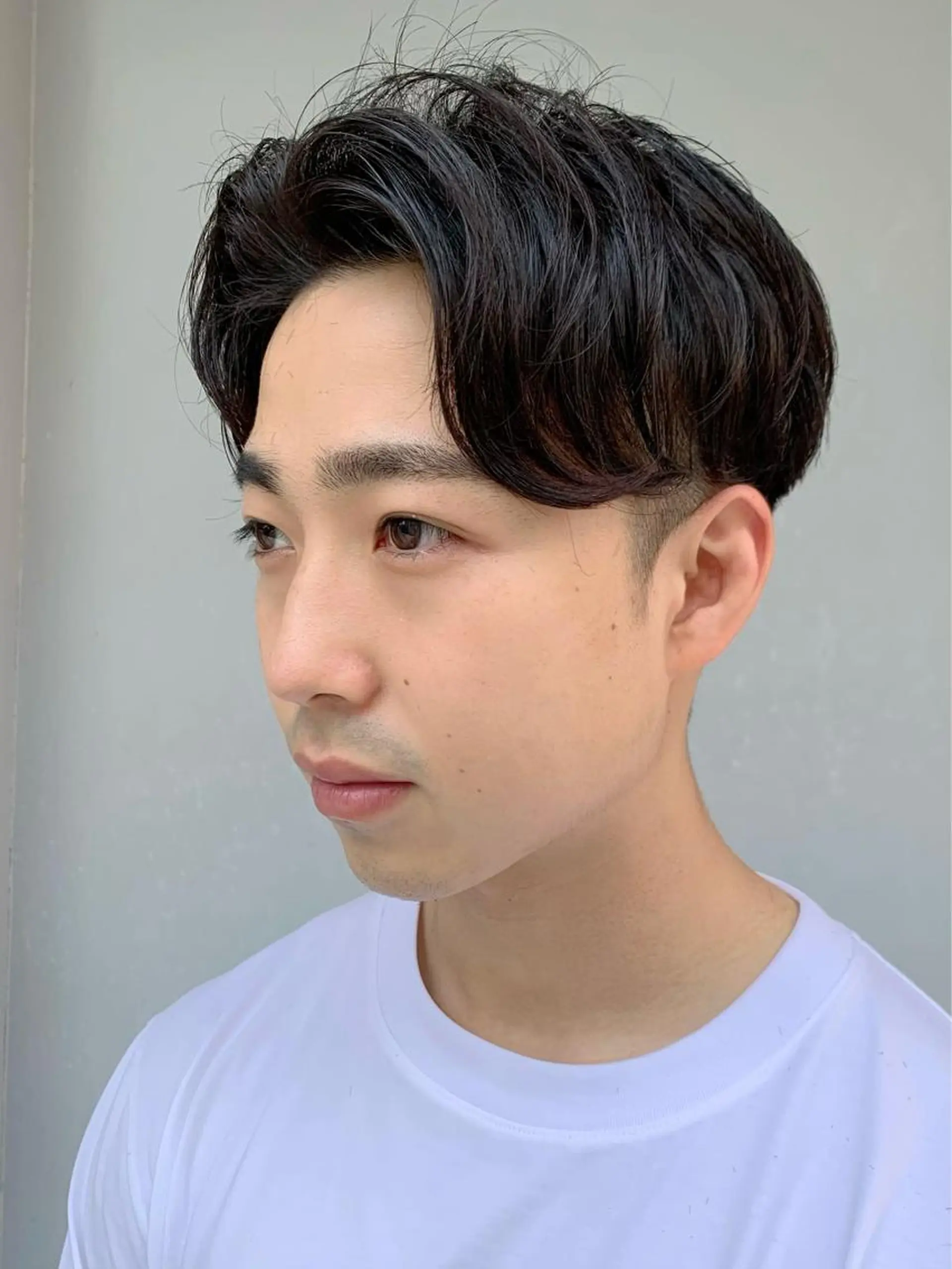 パーマ メンズ センターパート メンズパーマ ニュアンスパーマ カット パーマ 深沢 秀のヘアスタイル