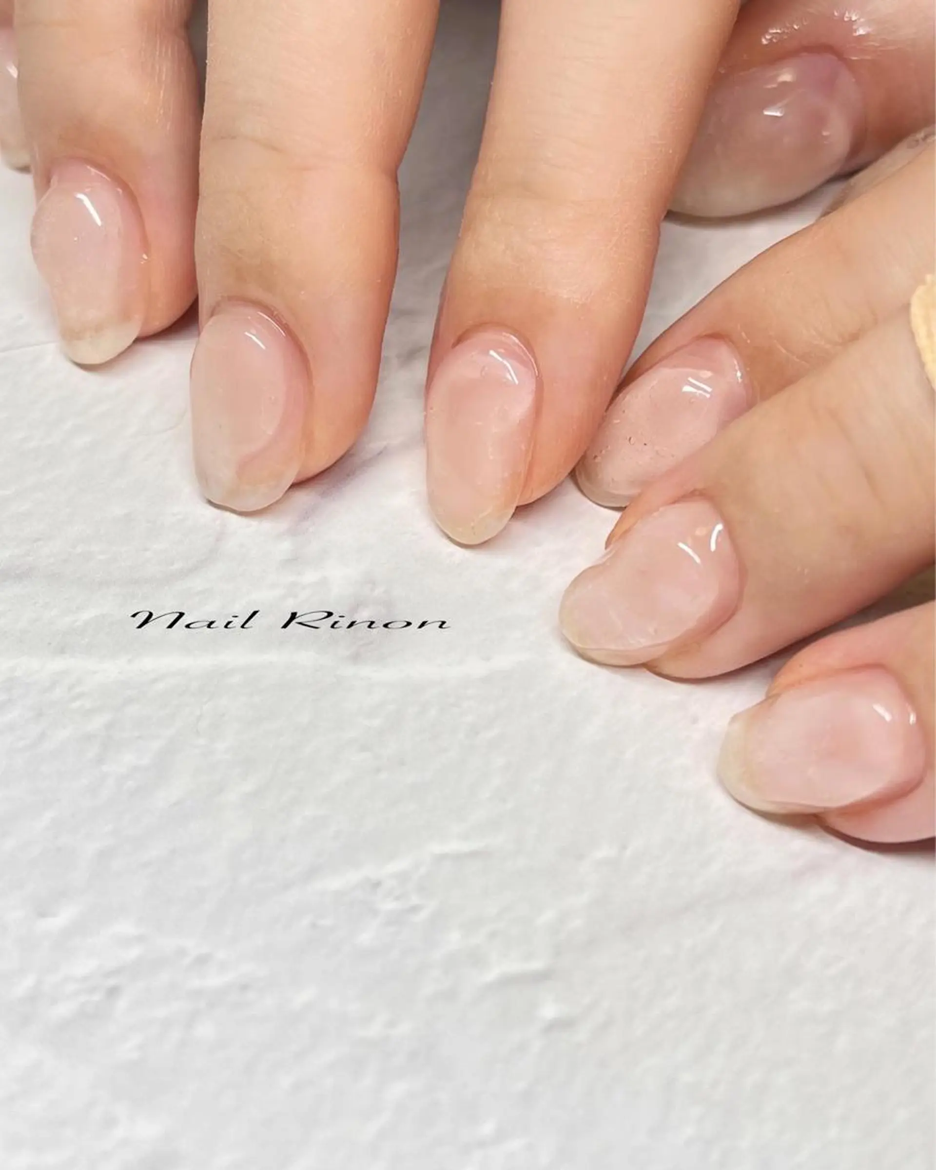 ネイル クリアネイル ニュアンスネイル ハンドネイル Nail Rinonのネイルデザイン