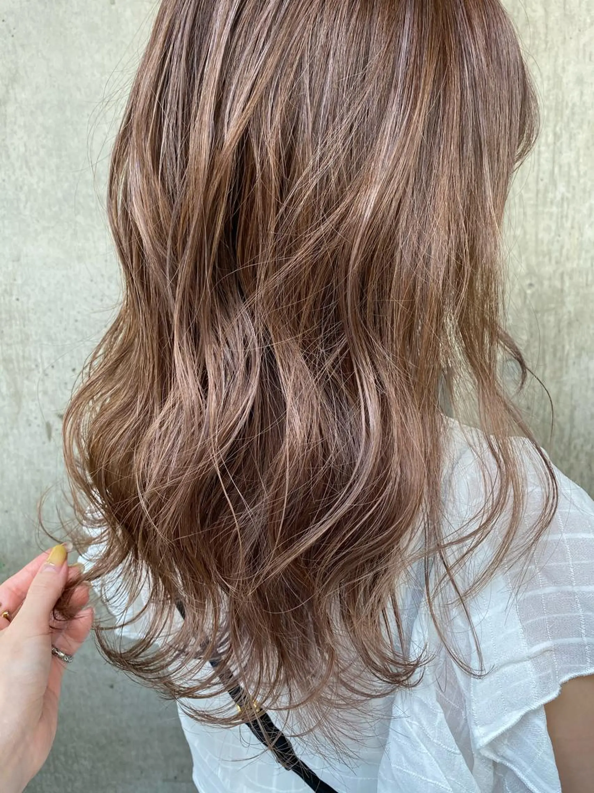 セミロング カラー 透明感カラー ハイライトカラー ハイライト ヘアカラー 🌼透明感カラー ✳︎eri🌼のヘアスタイル