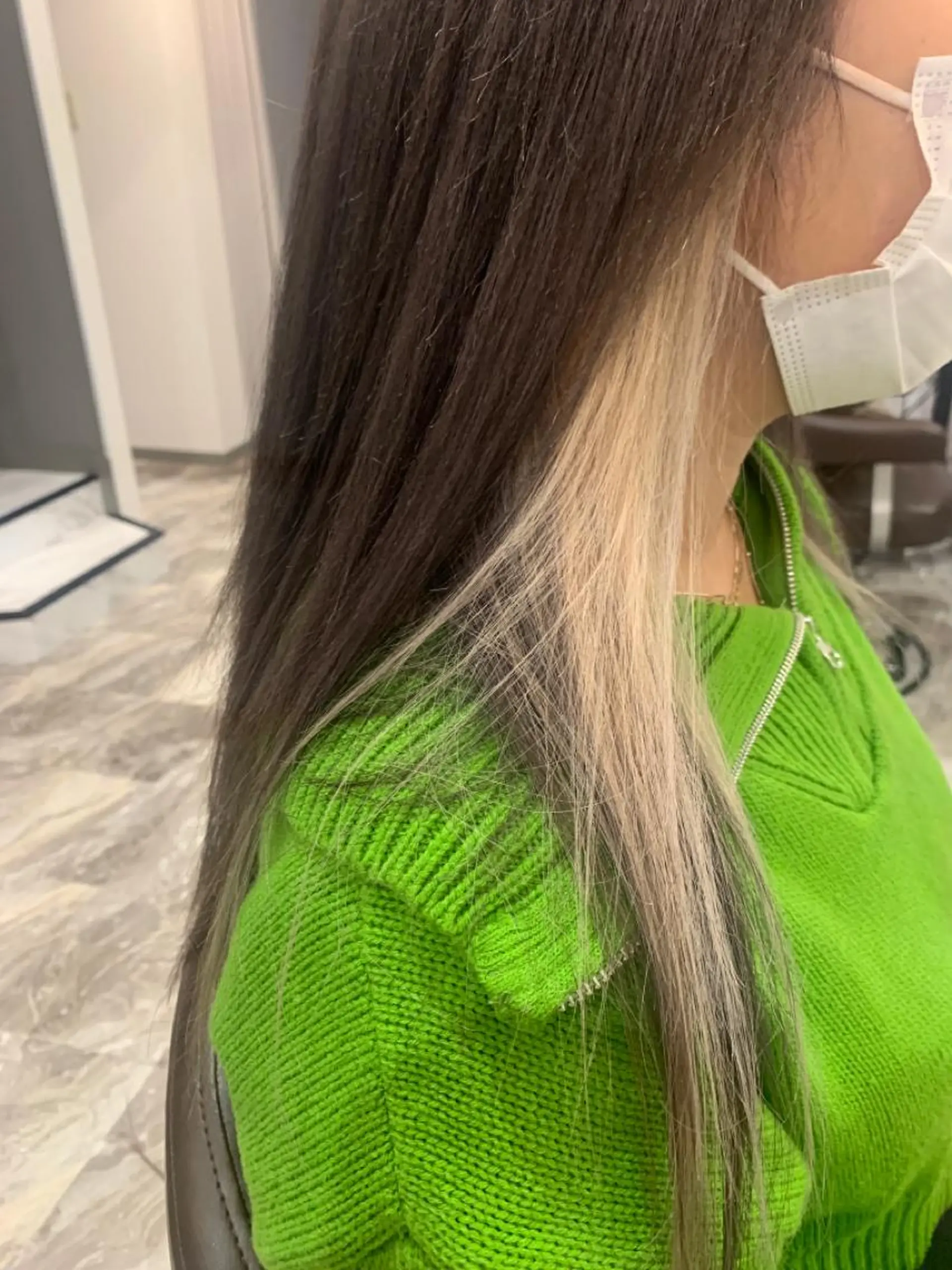 ロング カット ヘアカラー 永田 よしはるのヘアスタイル