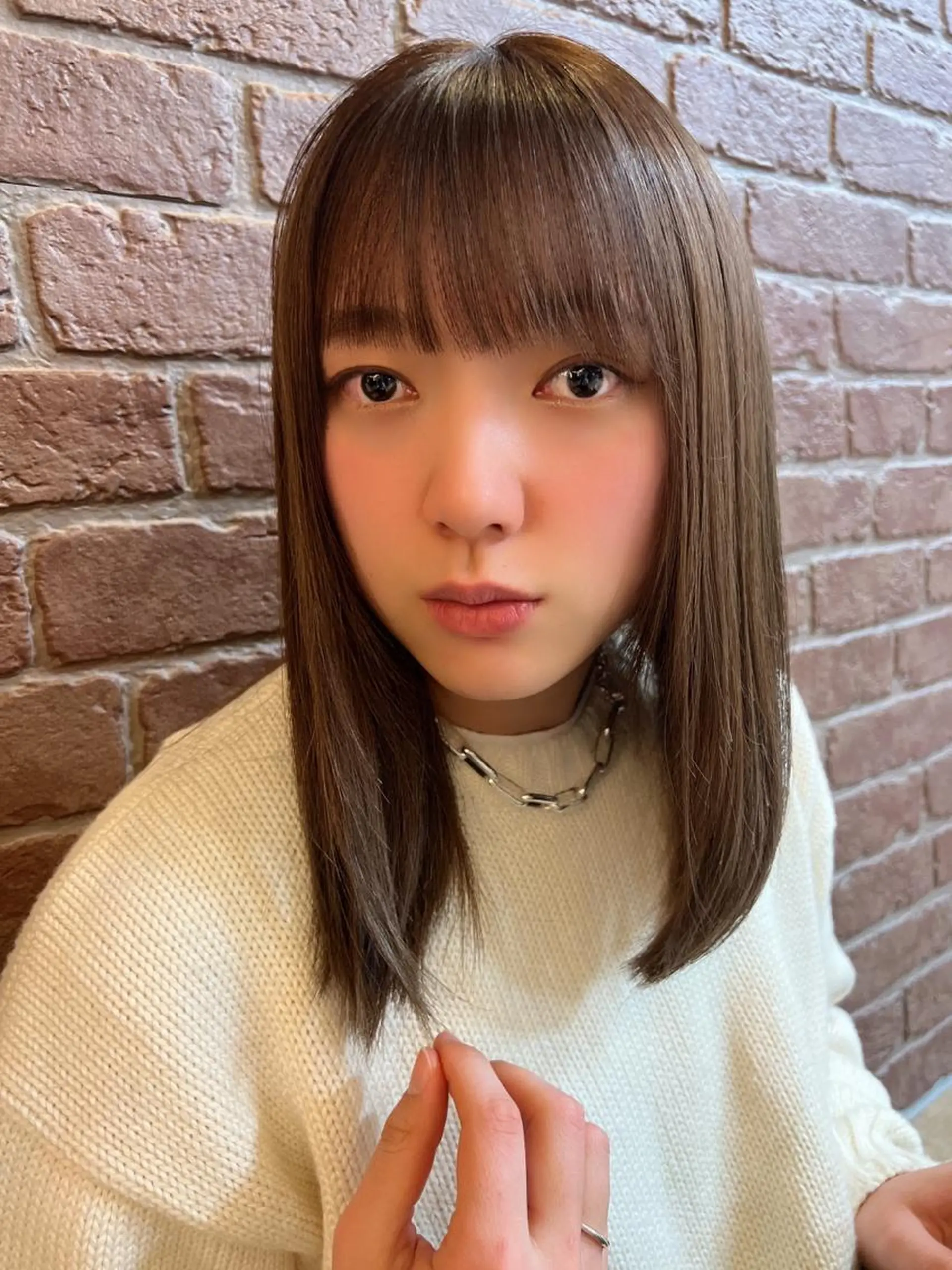 セミロング カラー 髪質改善 カット 縮毛矯正 トリートメント 艶髪専門美容師🏄 kazuレスlessのヘアスタイル