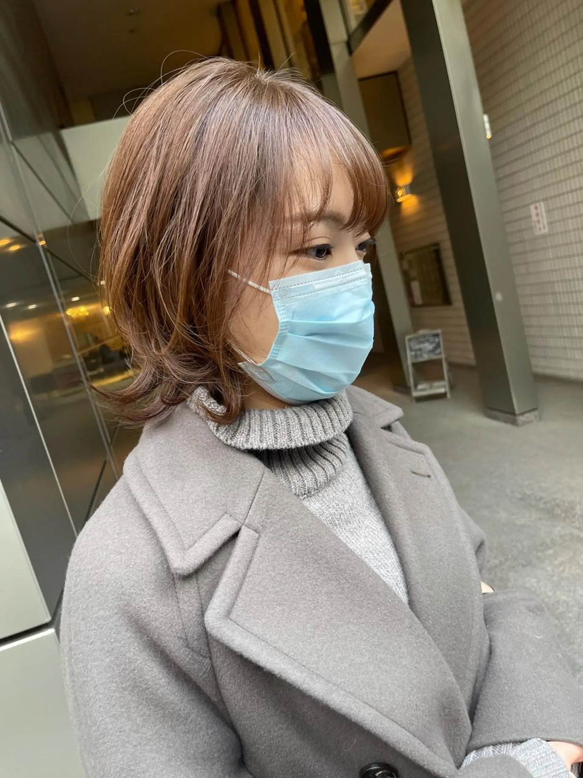 ミディアム ボブレイヤー ボブ レイヤーカット 千崎 聖太のヘアスタイル