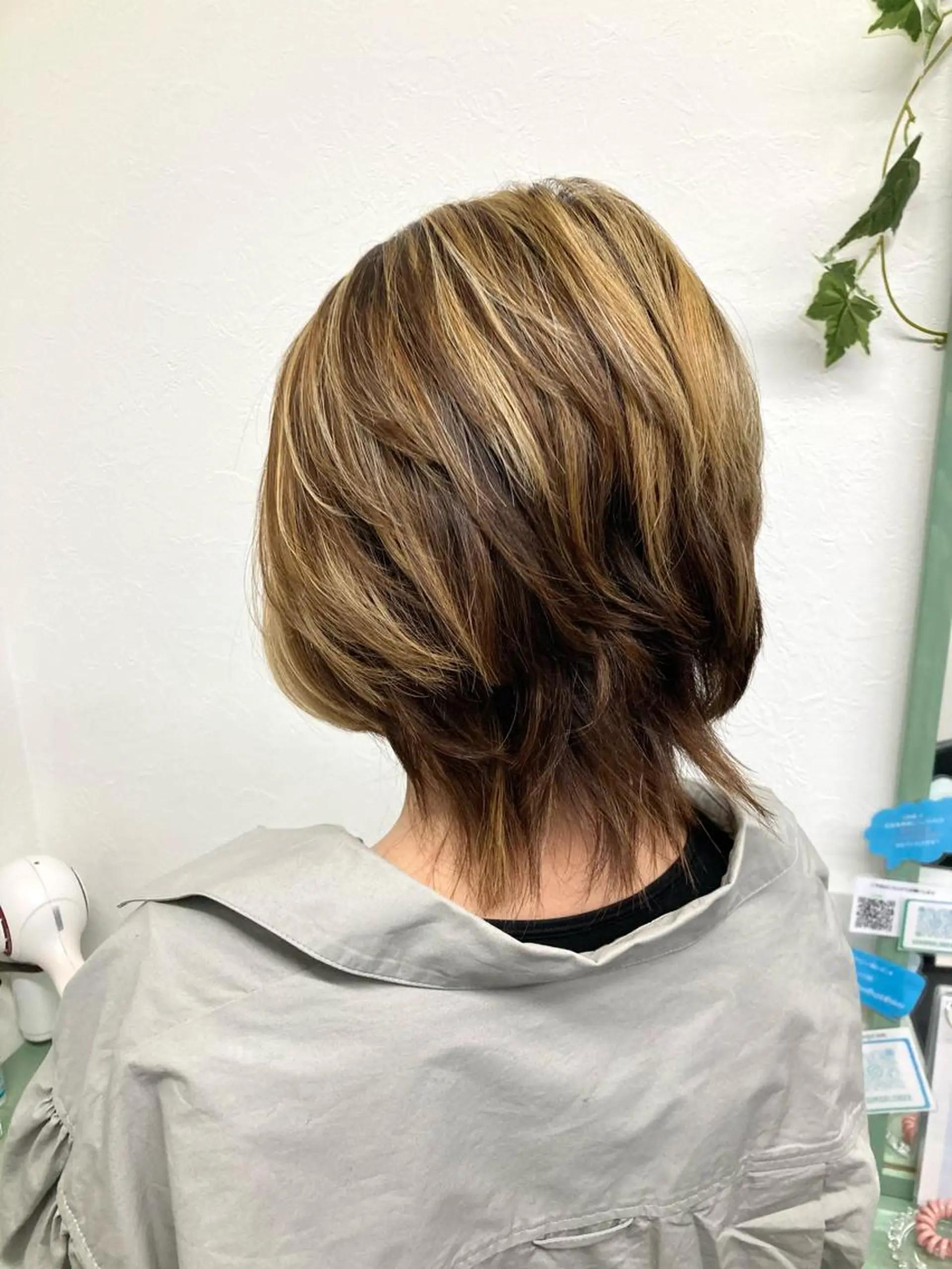 ショート カラー パーマ ヘアアレンジ ハイライトカラー ハイライト 髪質改善✧︎カラー 💎AIM【アイム】のヘアスタイル