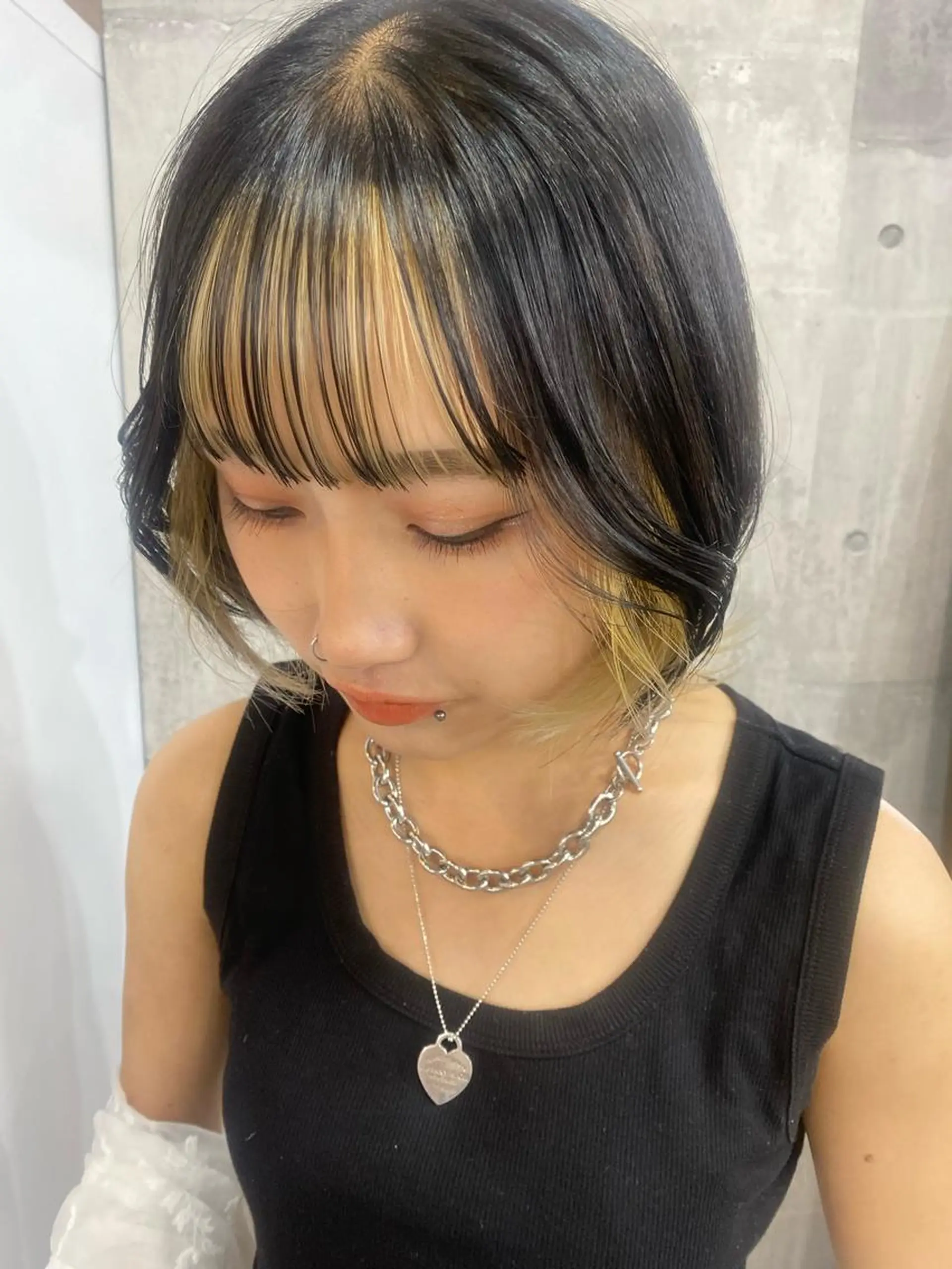 セミロング カラー インナーカラー SHURI❤️‍🔥 中/韓mix ♡のヘアスタイル