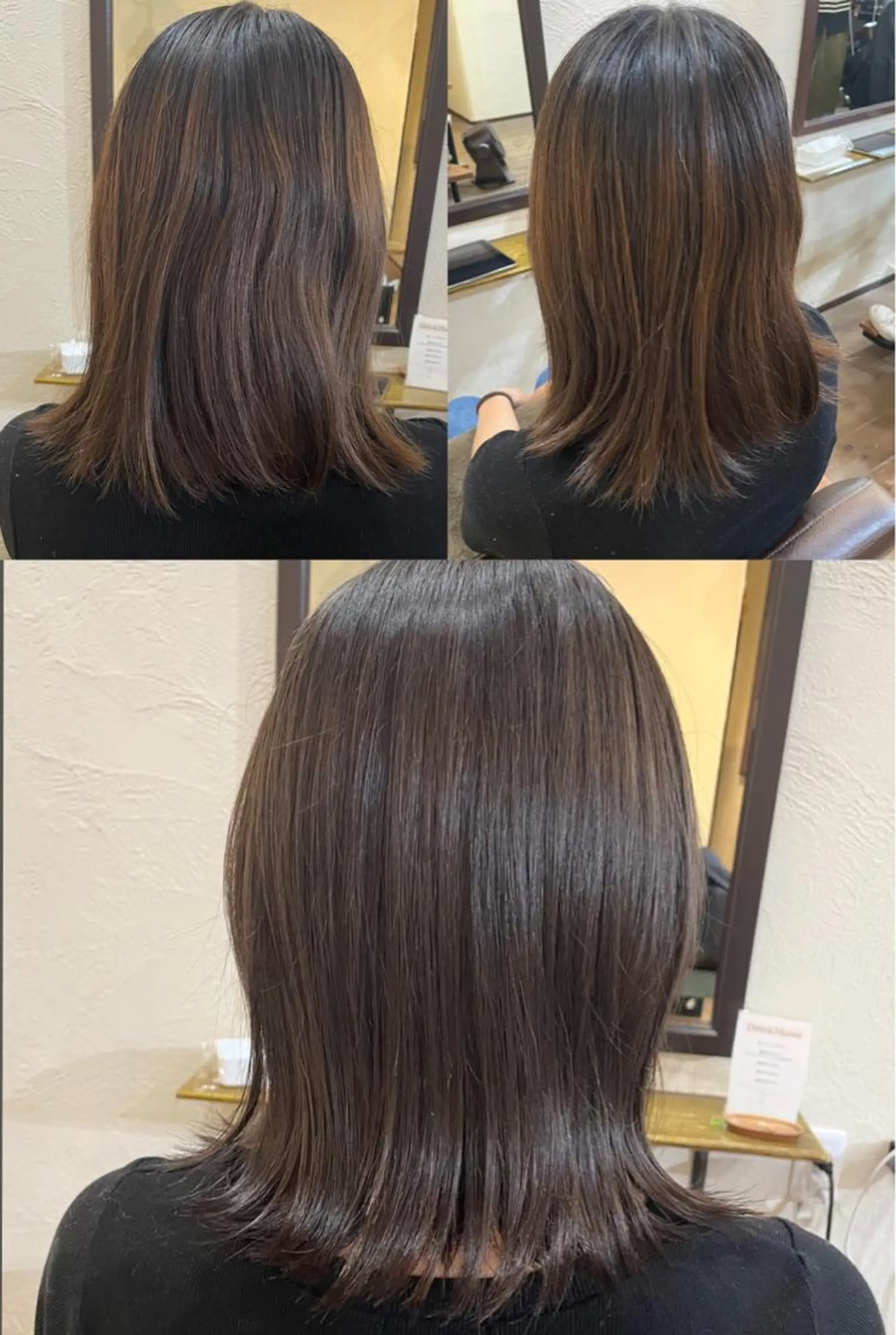 ミディアム カラー アッシュ ラベンダーカラー ラベンダーアッシュ オレンジ 箱守 さやかのヘアスタイル