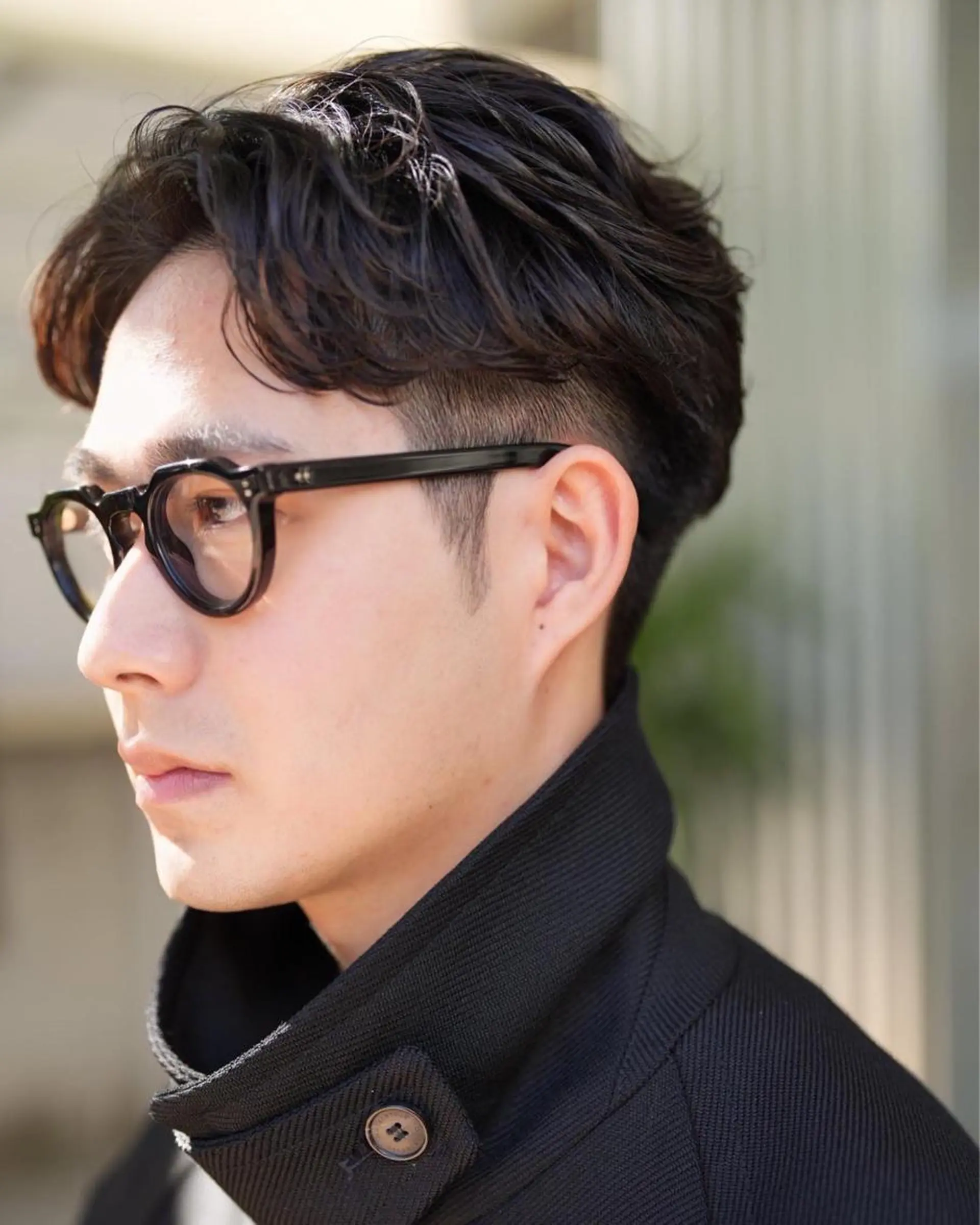 ショート パーマ メンズ センターパート メンズパーマ カット パーマ メンズパーマ タカキリョウのヘアスタイル