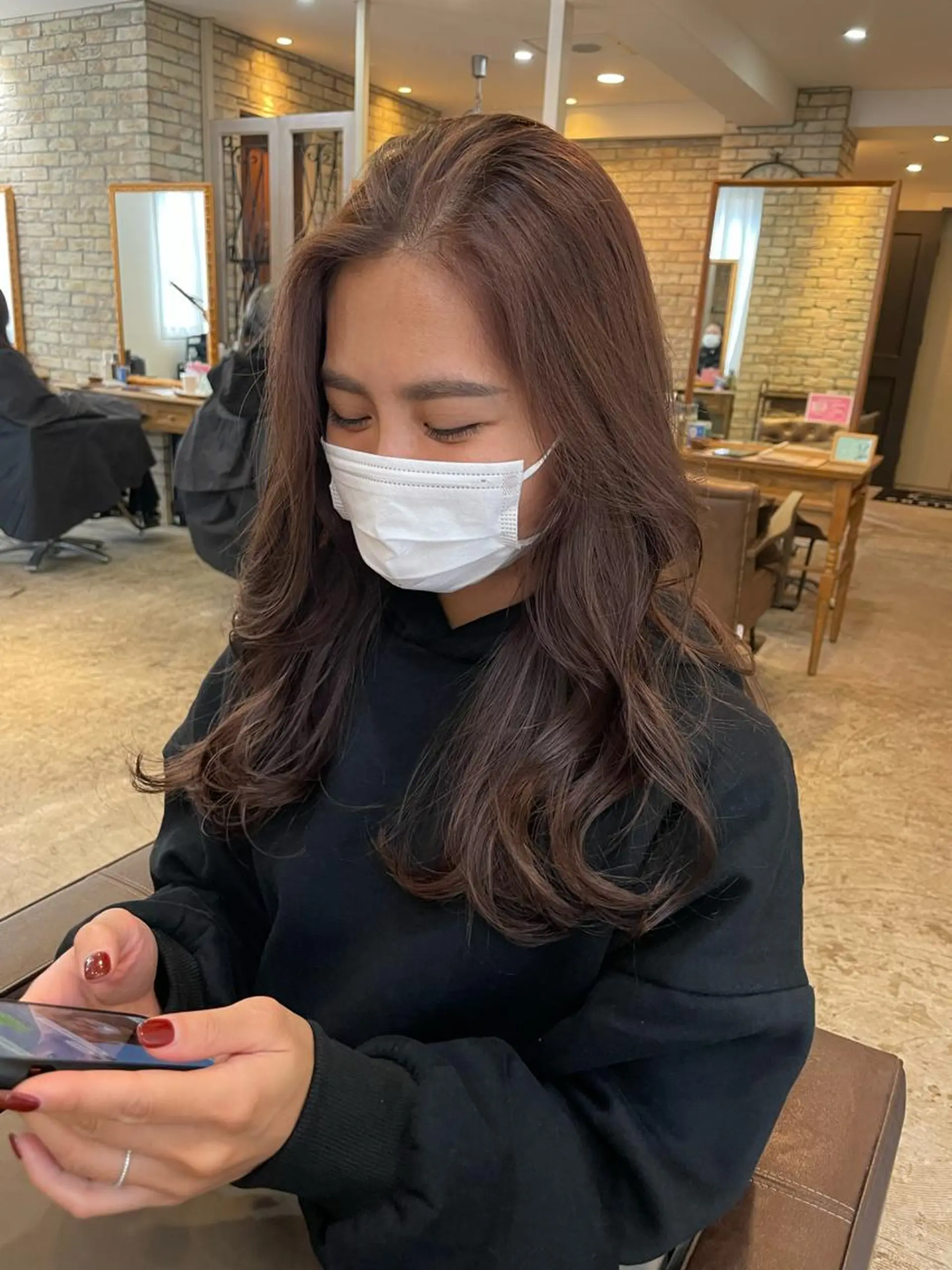 ロング カラー ヘアアレンジ ピンクカラー 髪質改善特化 🫧松野力也のヘアスタイル