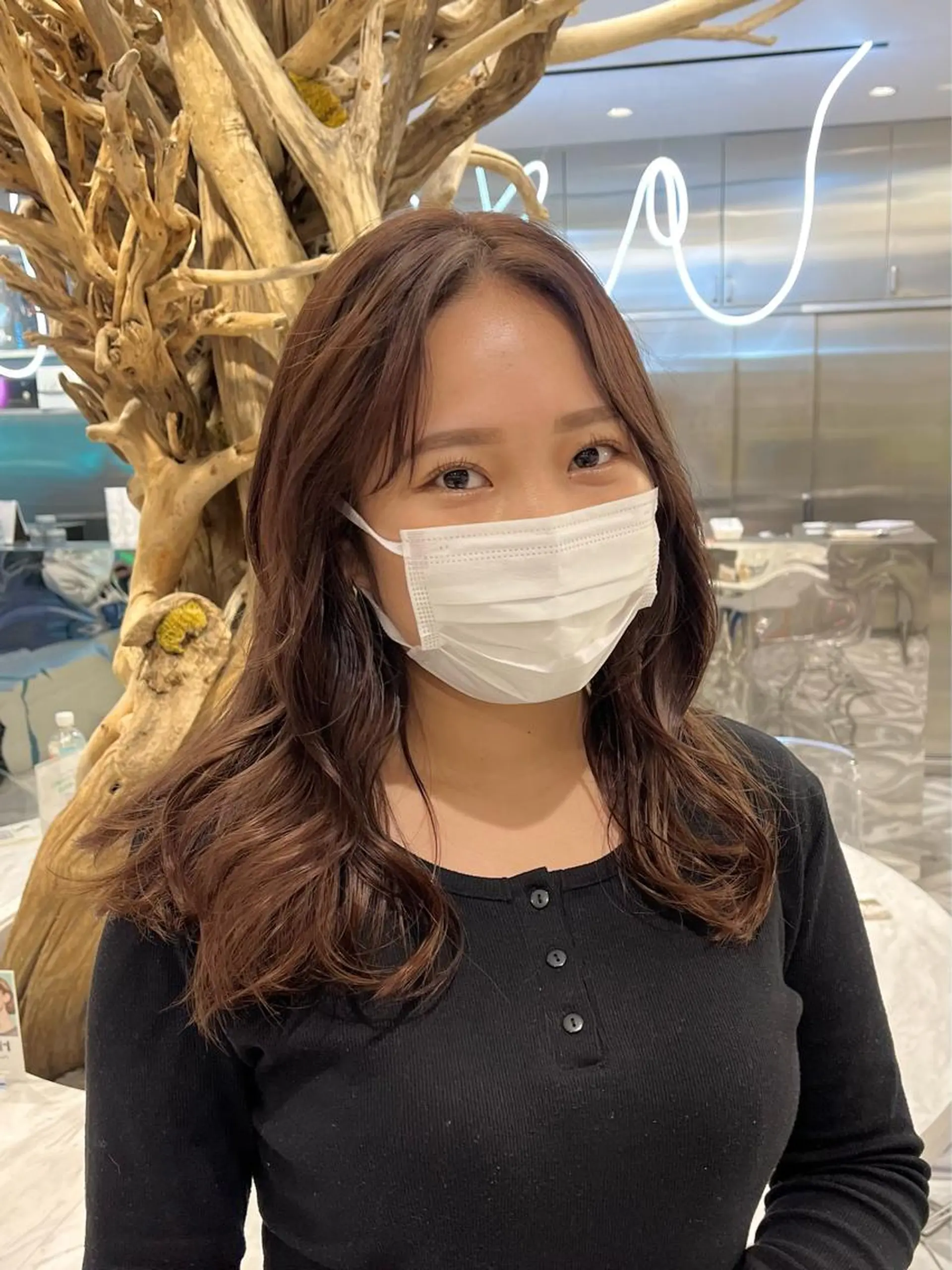 セミロング カラー マツエク・マツパ ベージュカラー ブラウンカラー 透明感カラー ココアブラウン ミルクティーベージュ ヘアカラー トリートメント mai🤍縮毛酸性ス トレート/アイリストのヘアスタイル