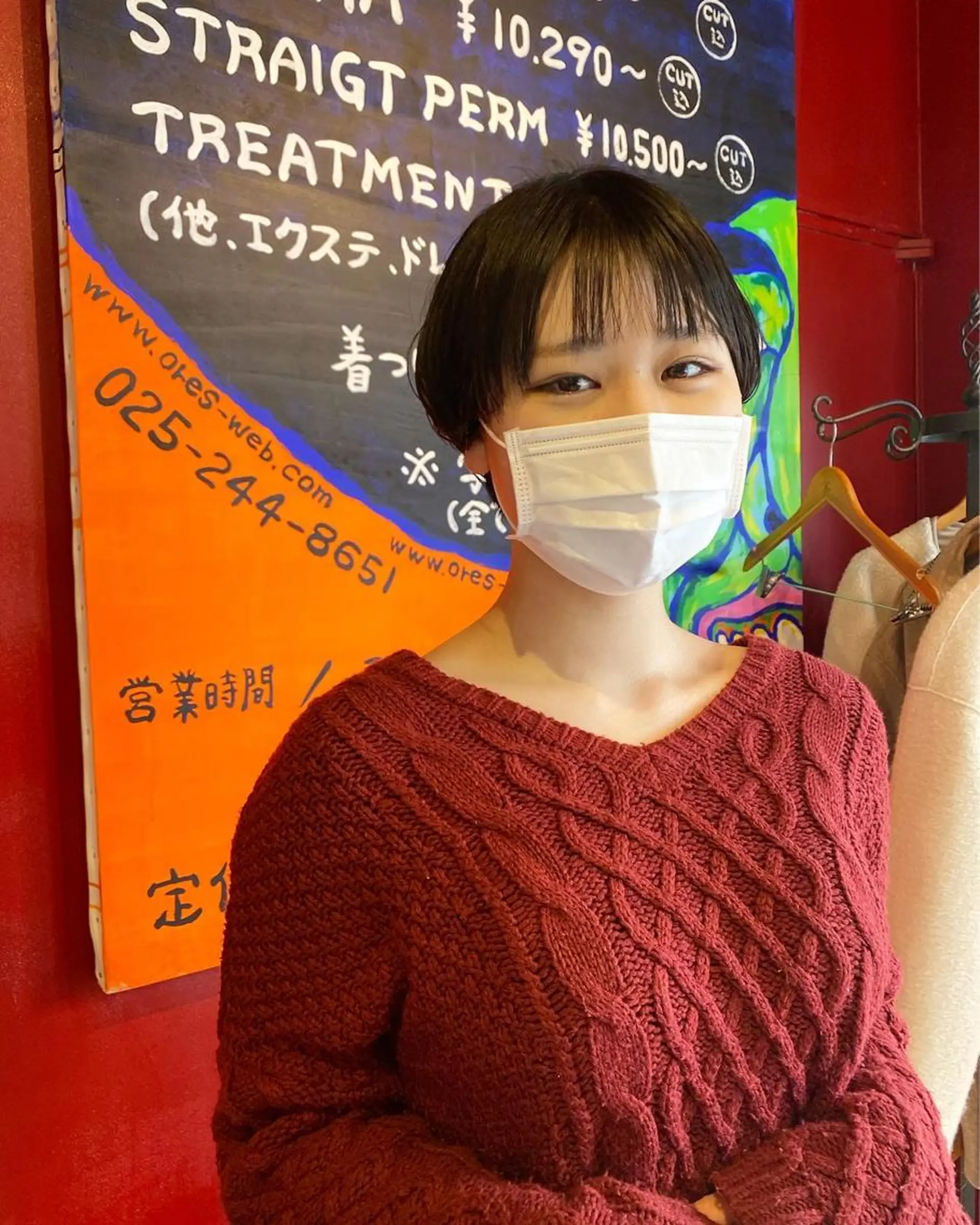 ショート パーマ 小日向 沙織のヘアスタイル