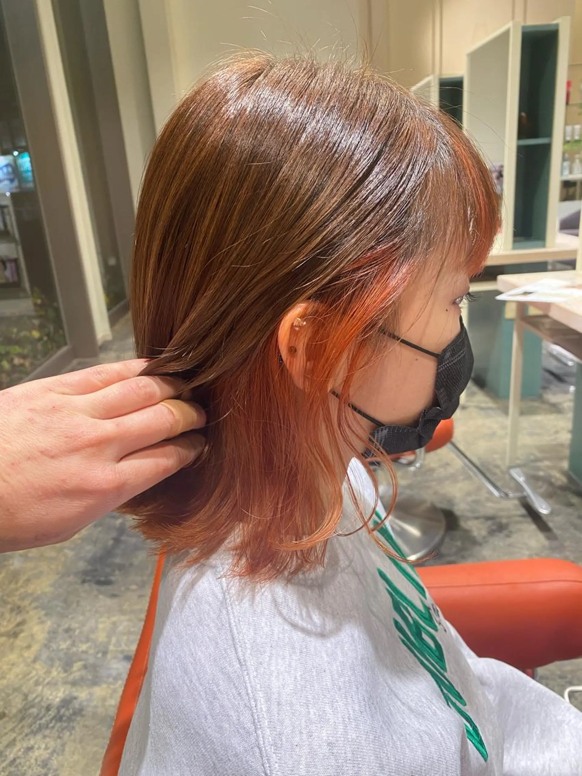 カラー ブリーチ ブリーチなしカラー オレンジ Salonde COCO所属・メンズ専門美容師 RIOのヘアスタイル