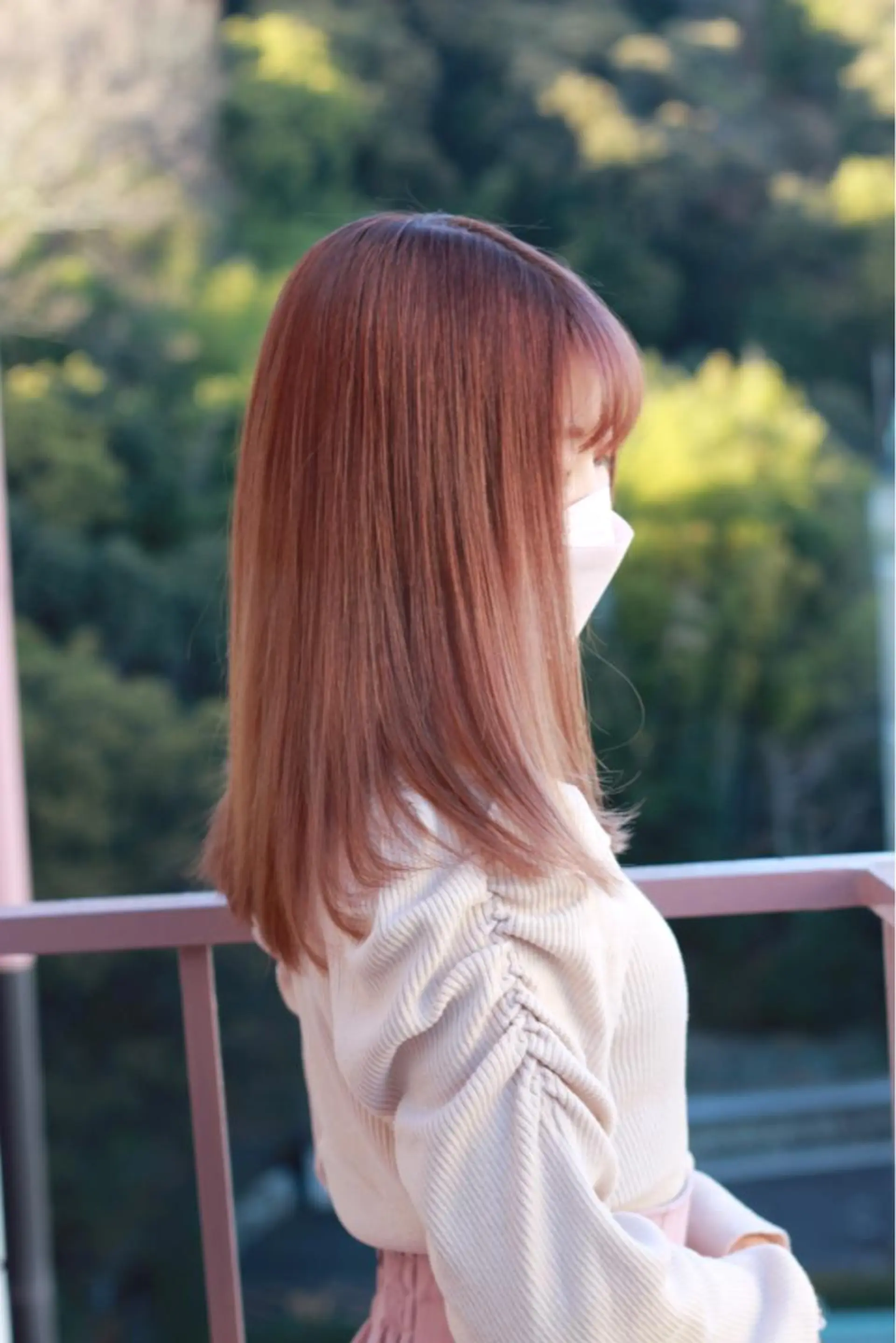 セミロング カラー ベージュカラー ピンクカラー ピンクベージュ ヘアカラー Viage （ビアージュ）のヘアスタイル