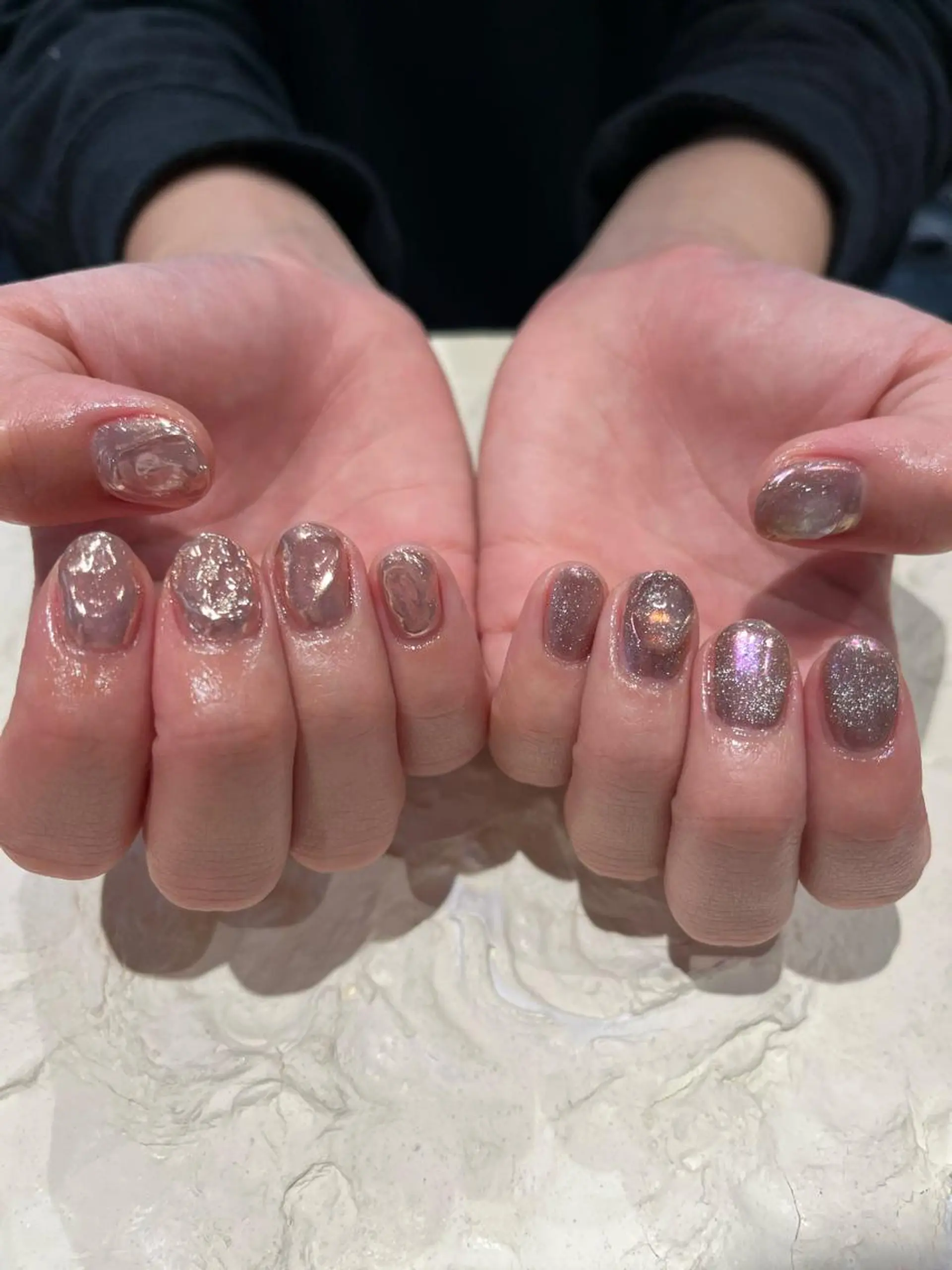 ネイル マグネットネイル ミラーネイル nail＊ runa🌻のネイルデザイン