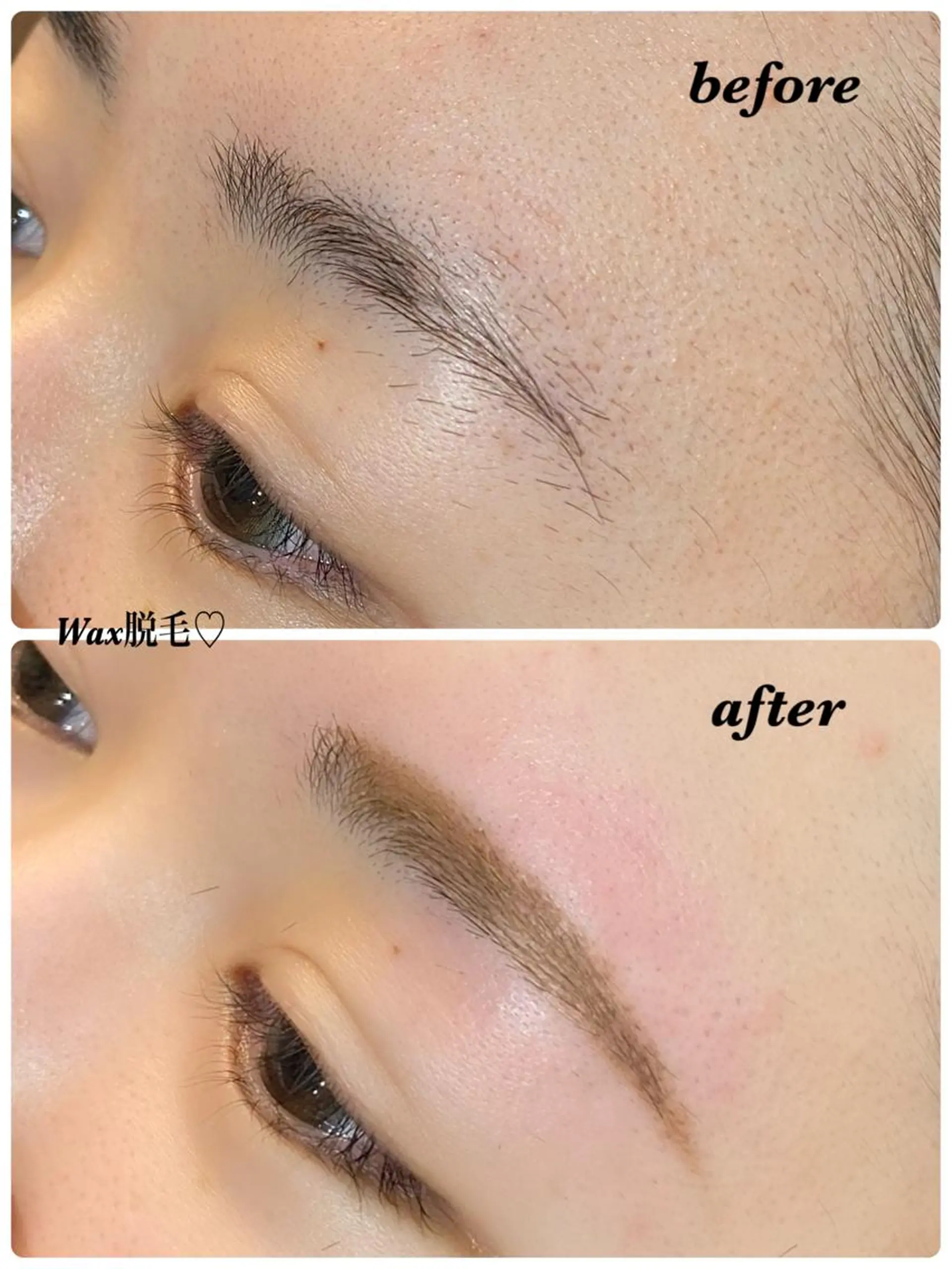 アイブロウ 眉毛ワックス脱毛 ハーブピーリング専門 毛穴洗浄❤️眉waxのエステ・リラクイメージ