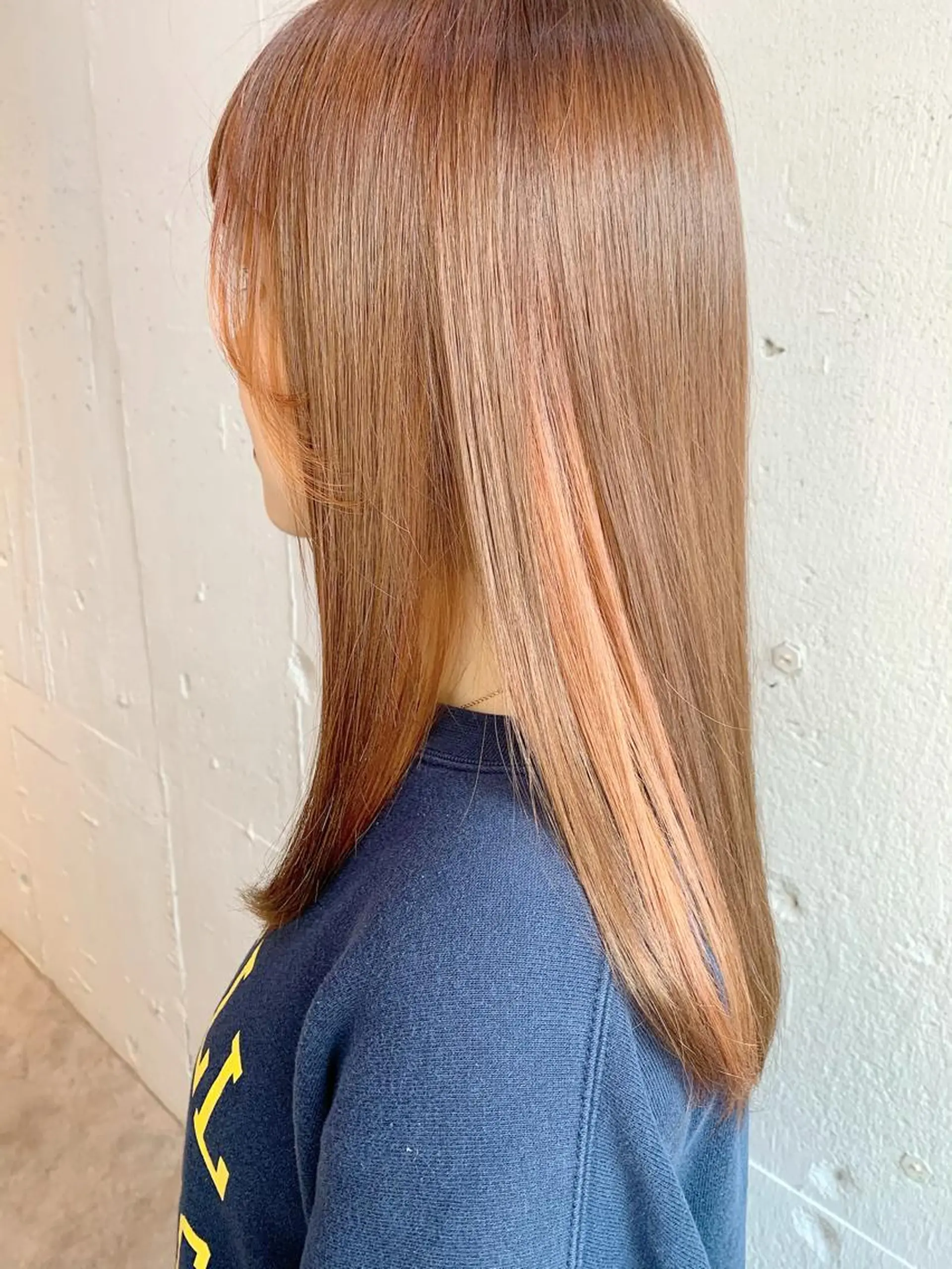 セミロング カラー オレンジ カット ヘアカラー トリートメント 💛丁寧さNo.🥇 🧸片山智裕💛のヘアスタイル