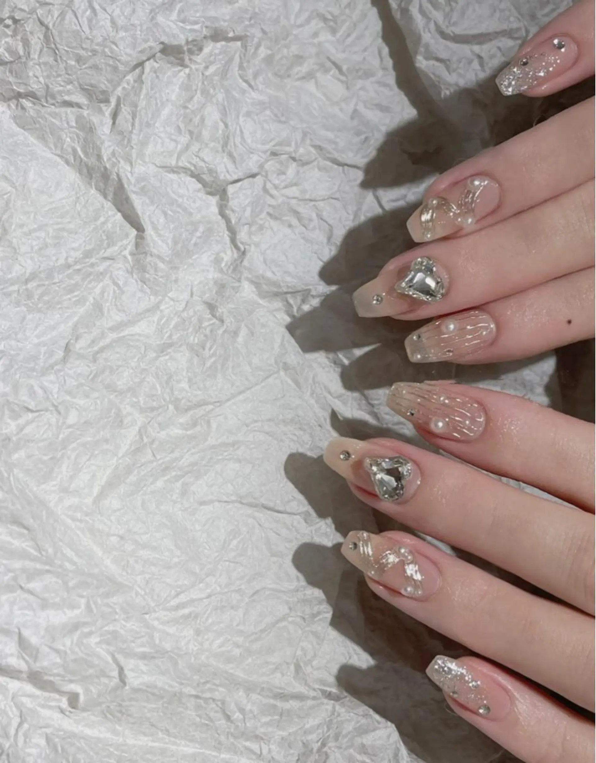 ミディアム めぐみのネイルサロン スタッフ練習のネイルデザイン