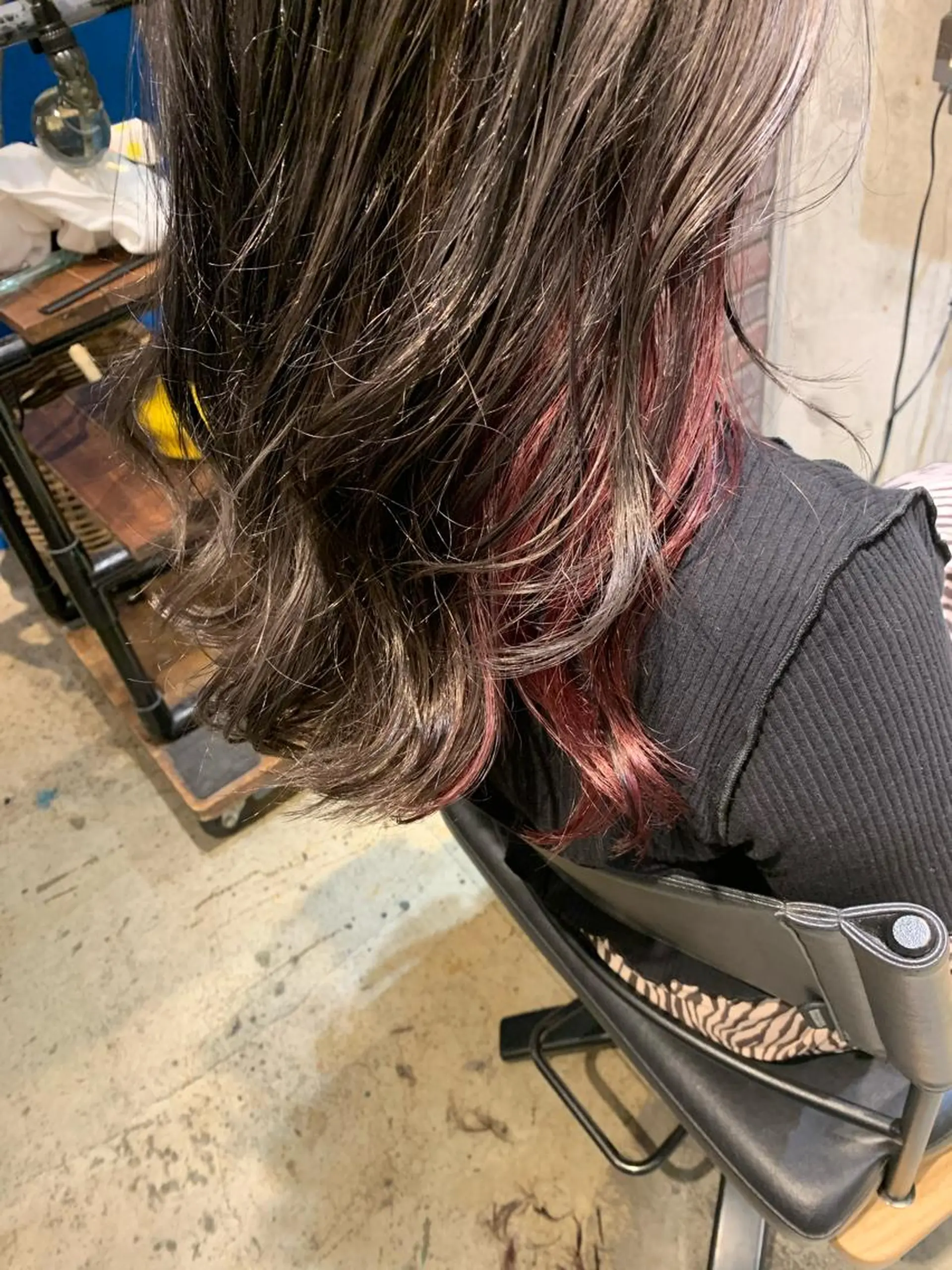 ミディアム カラー ピンクカラー カット ヘアカラー トリートメント 吉沢遣人/レイヤー 艶カラー/抜け感のヘアスタイル