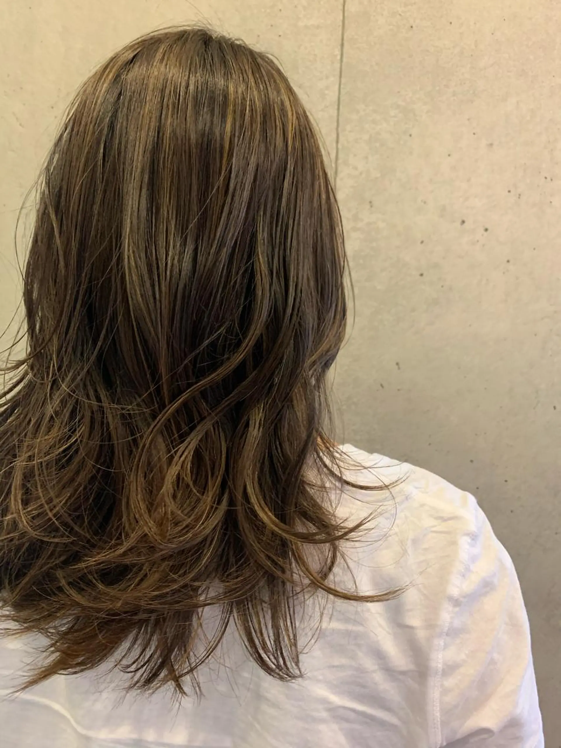 セミロング カラー ハイライトカラー ハイライト 髪質改善/縮毛矯正 ツヤ髪🩷さつきのヘアスタイル