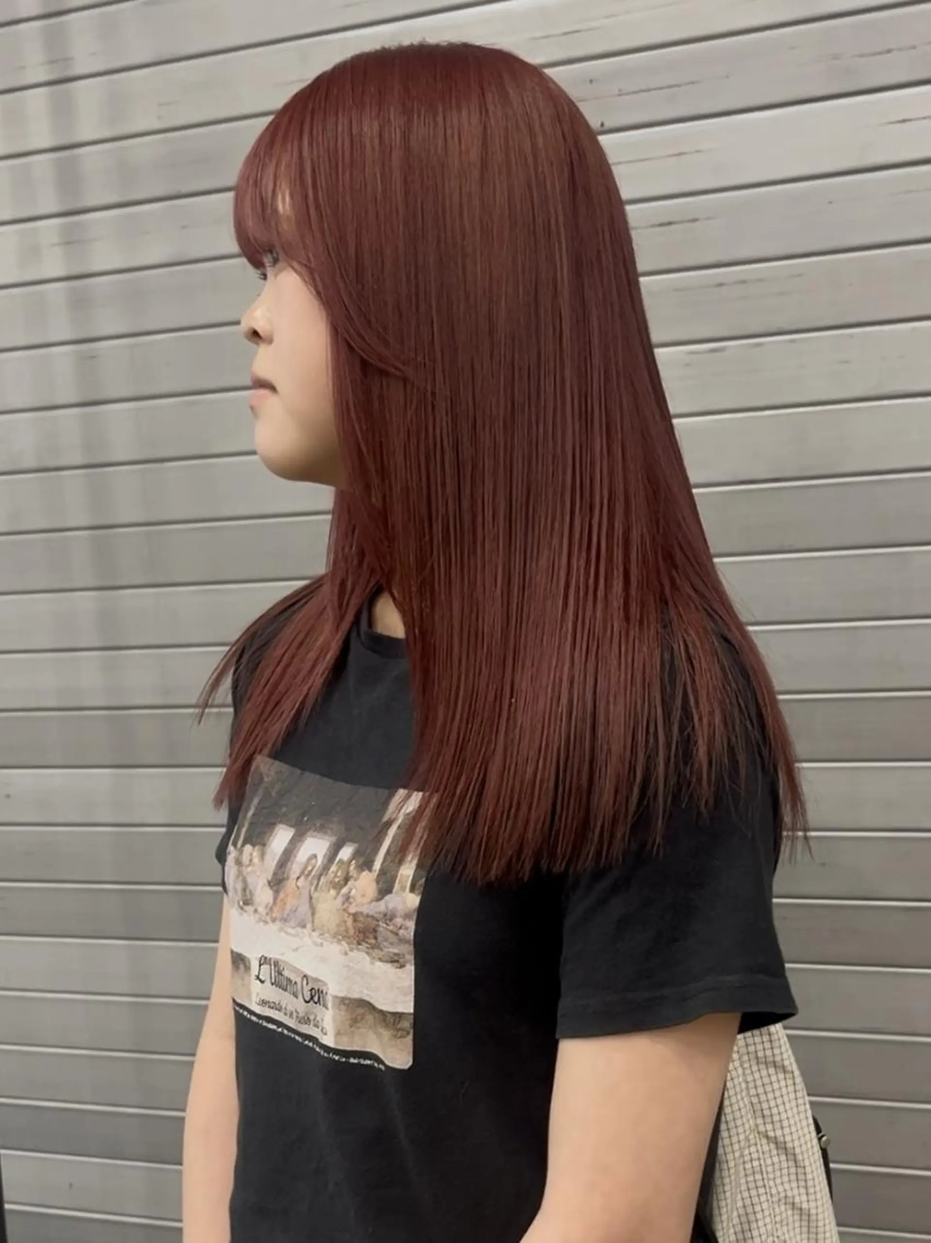 セミロング カット ヘアカラー momoca/松本/ 暖色カラー/ボブのヘアスタイル