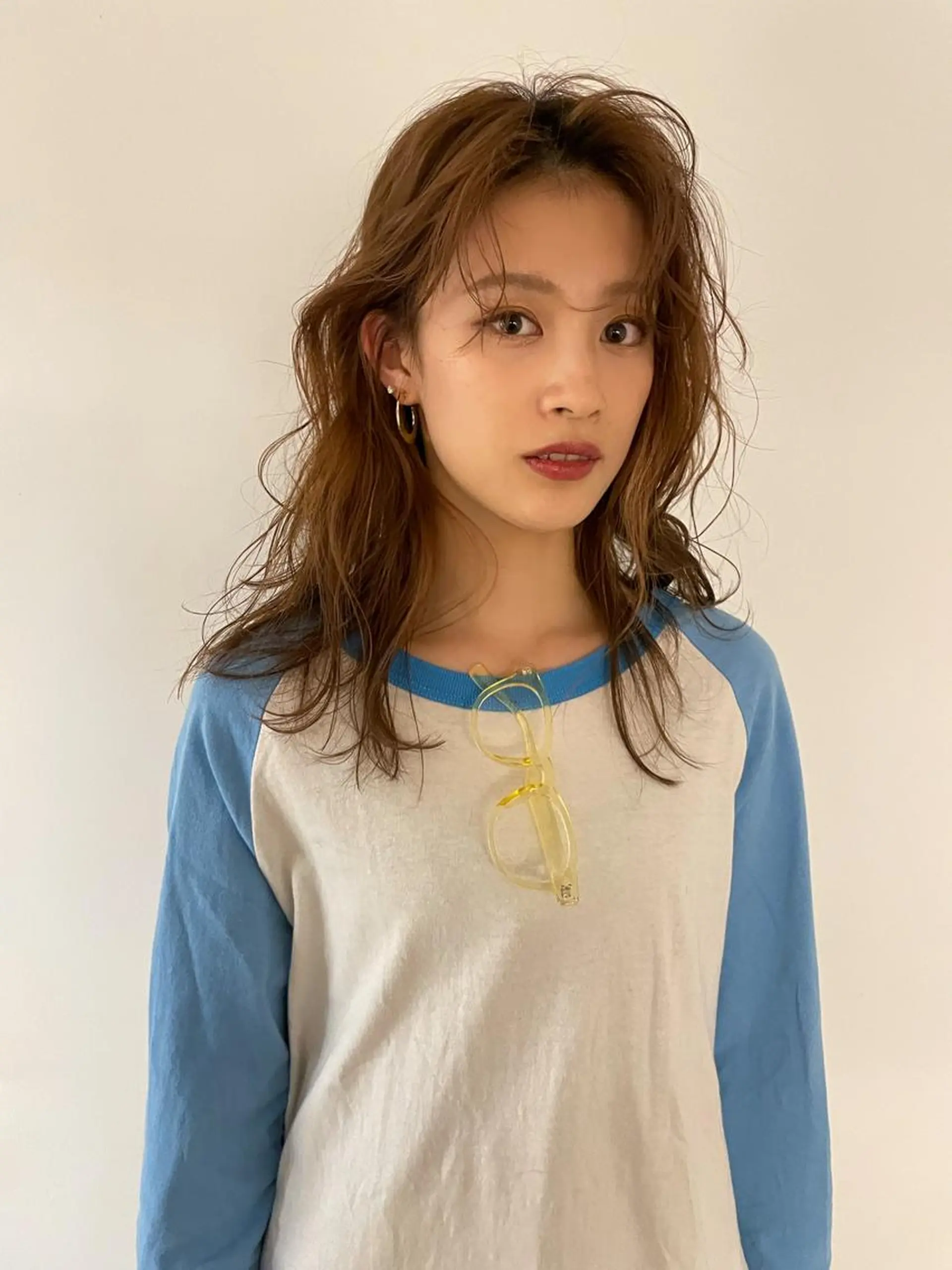 セミロング カラー ヘアアレンジ 小顔レイヤー×コンパ クトボブ/林隆平のヘアスタイル