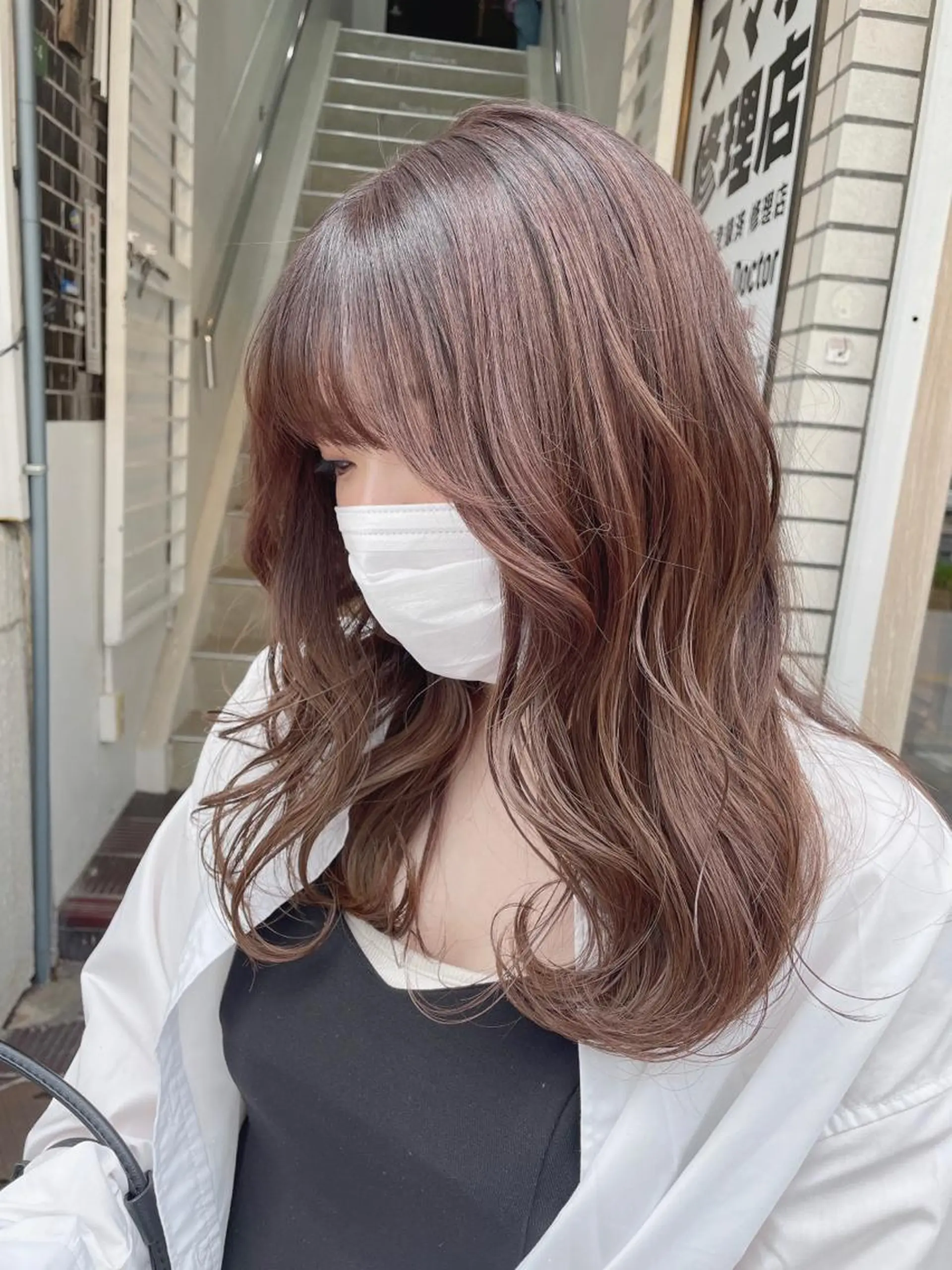 ロング カラー カット ヘアカラー 梅田美容室 山崎海波のヘアスタイル